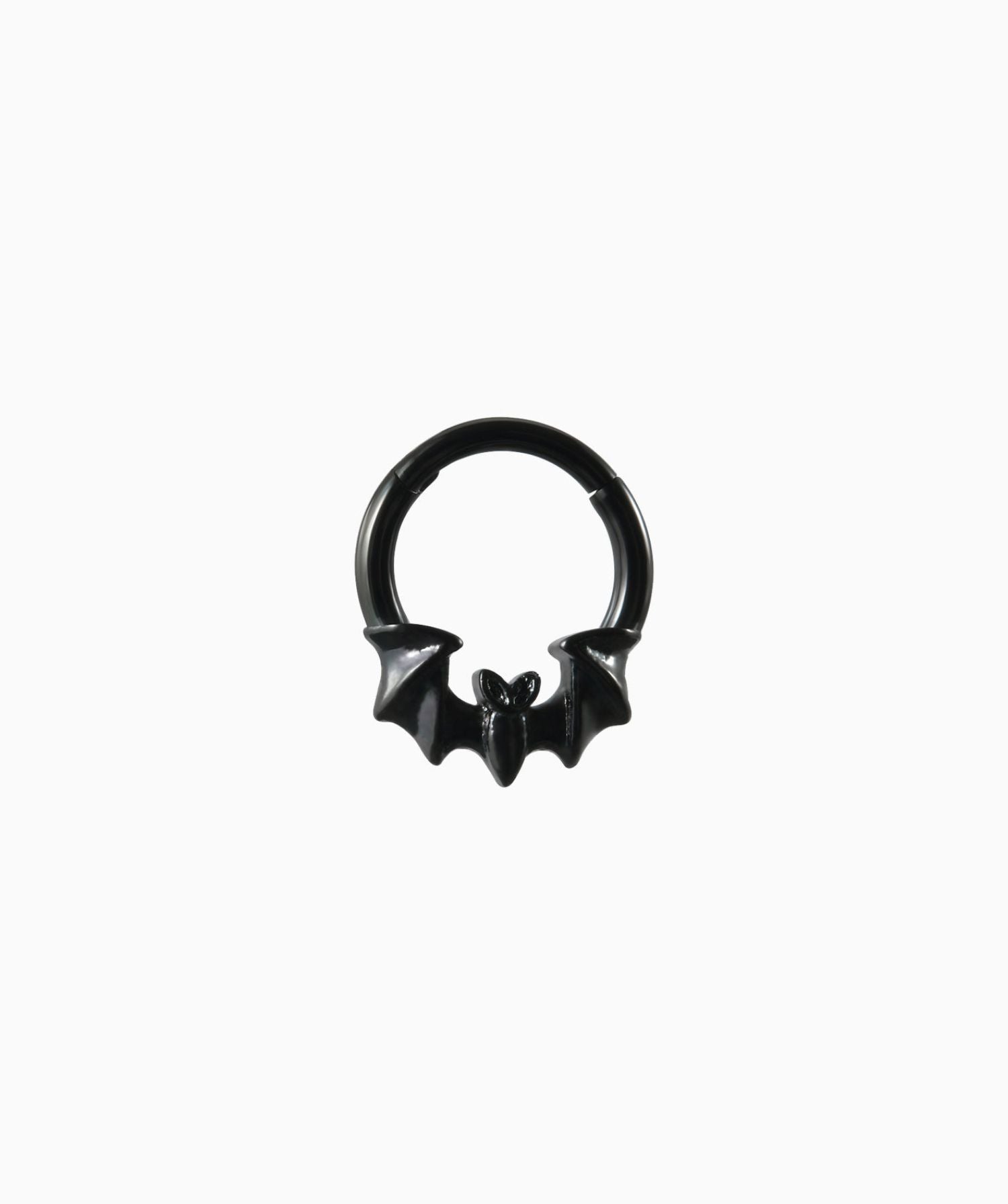 Bat Nose Ring Clicker - Stainless Steel - Daith, Septum - Oumo Jewelry