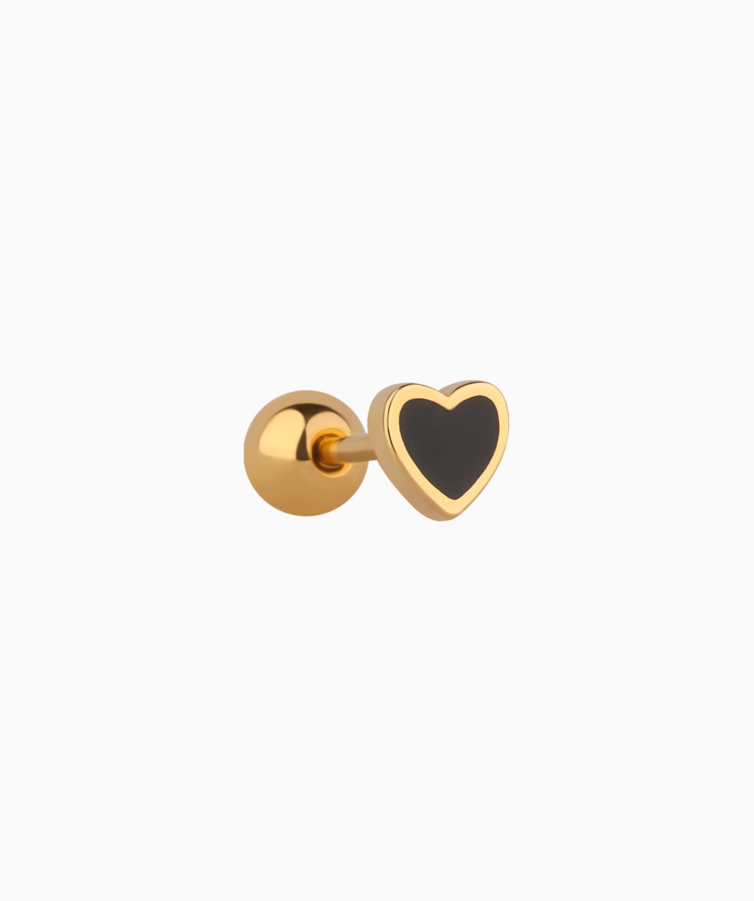 Inspiring Black Heart Stud - OumoJewelry