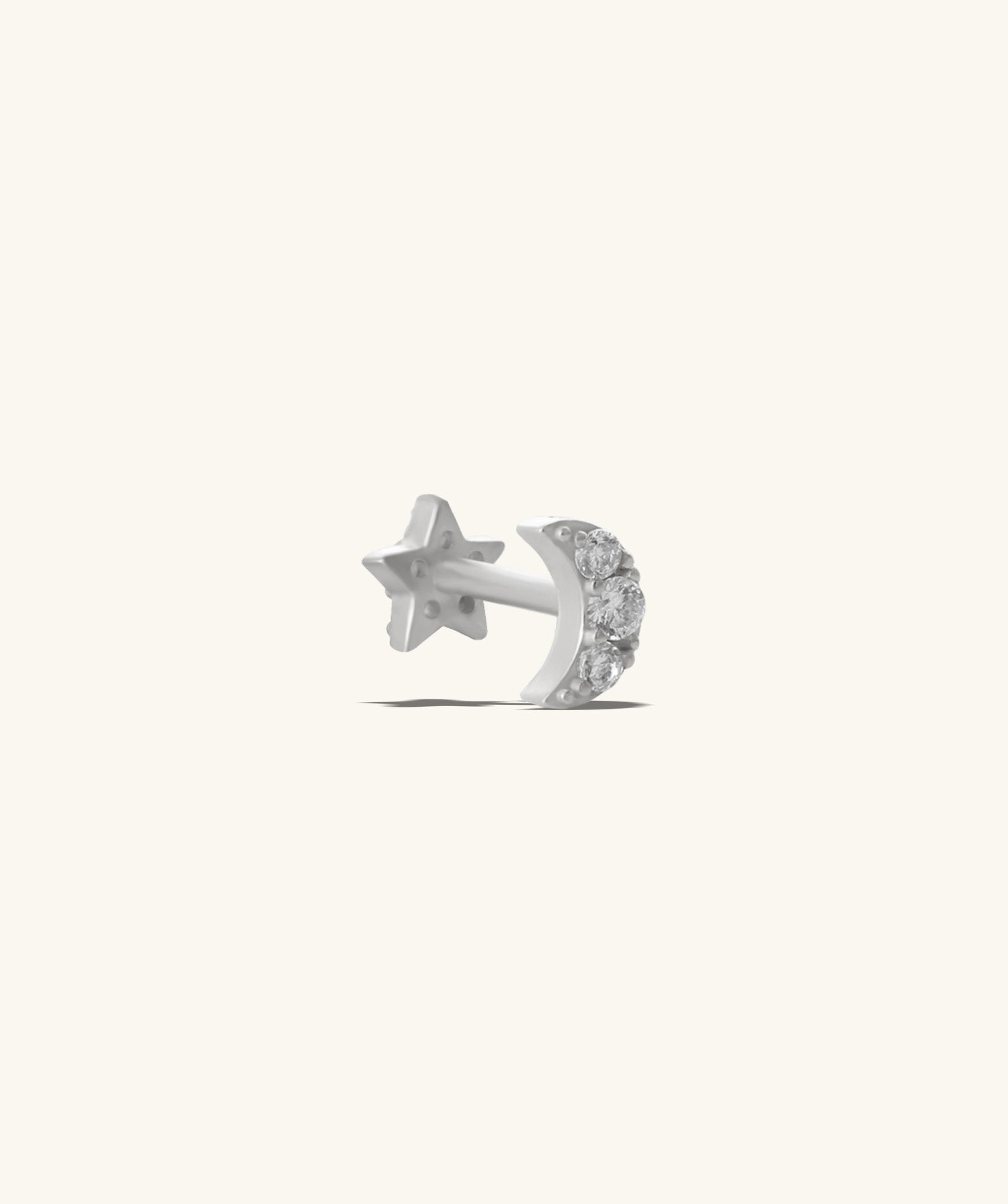 Moon Star Reversible Flatback Stud - OumoJewelry