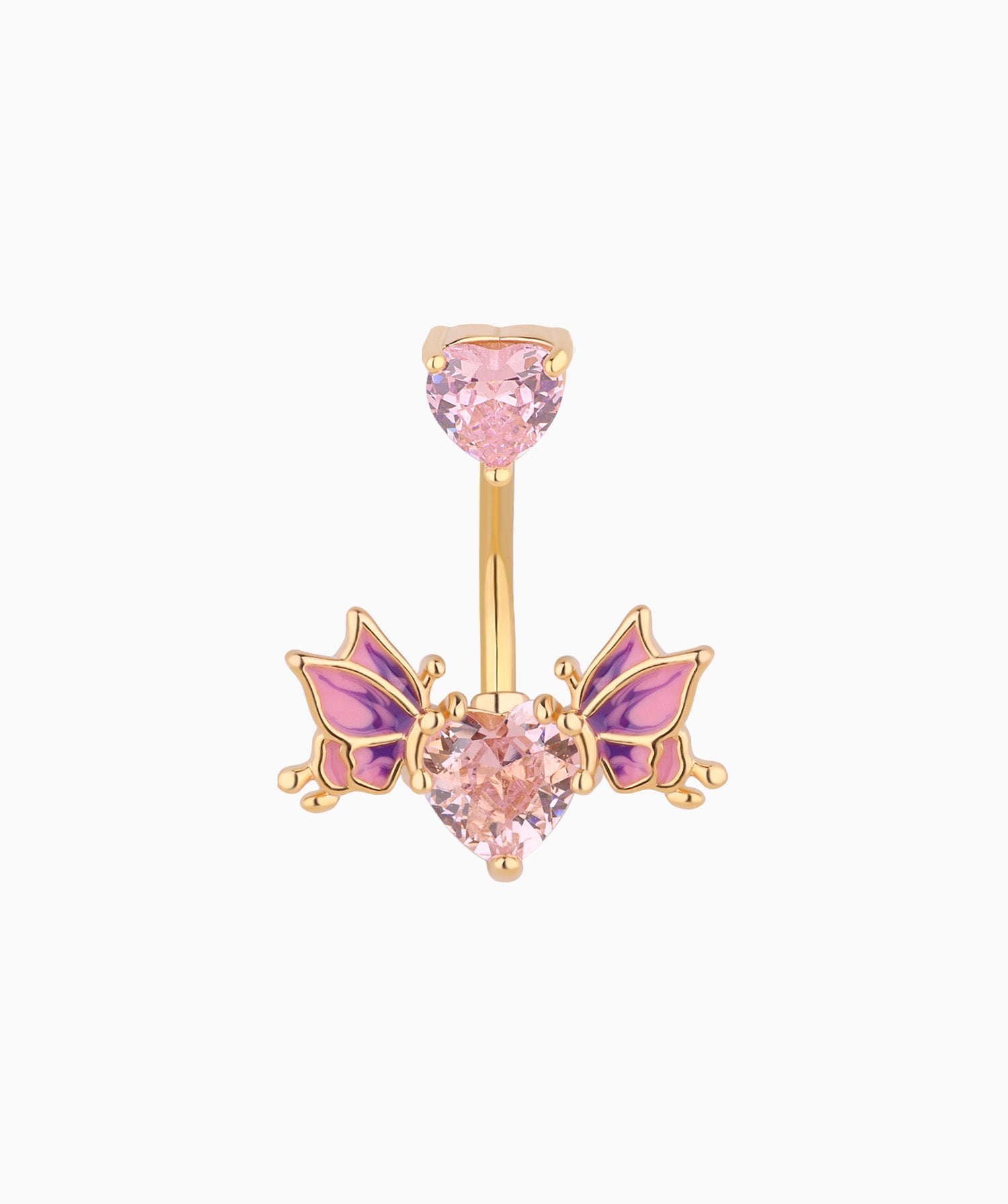 Butterfly Love Belly Ring - OumoJewelry