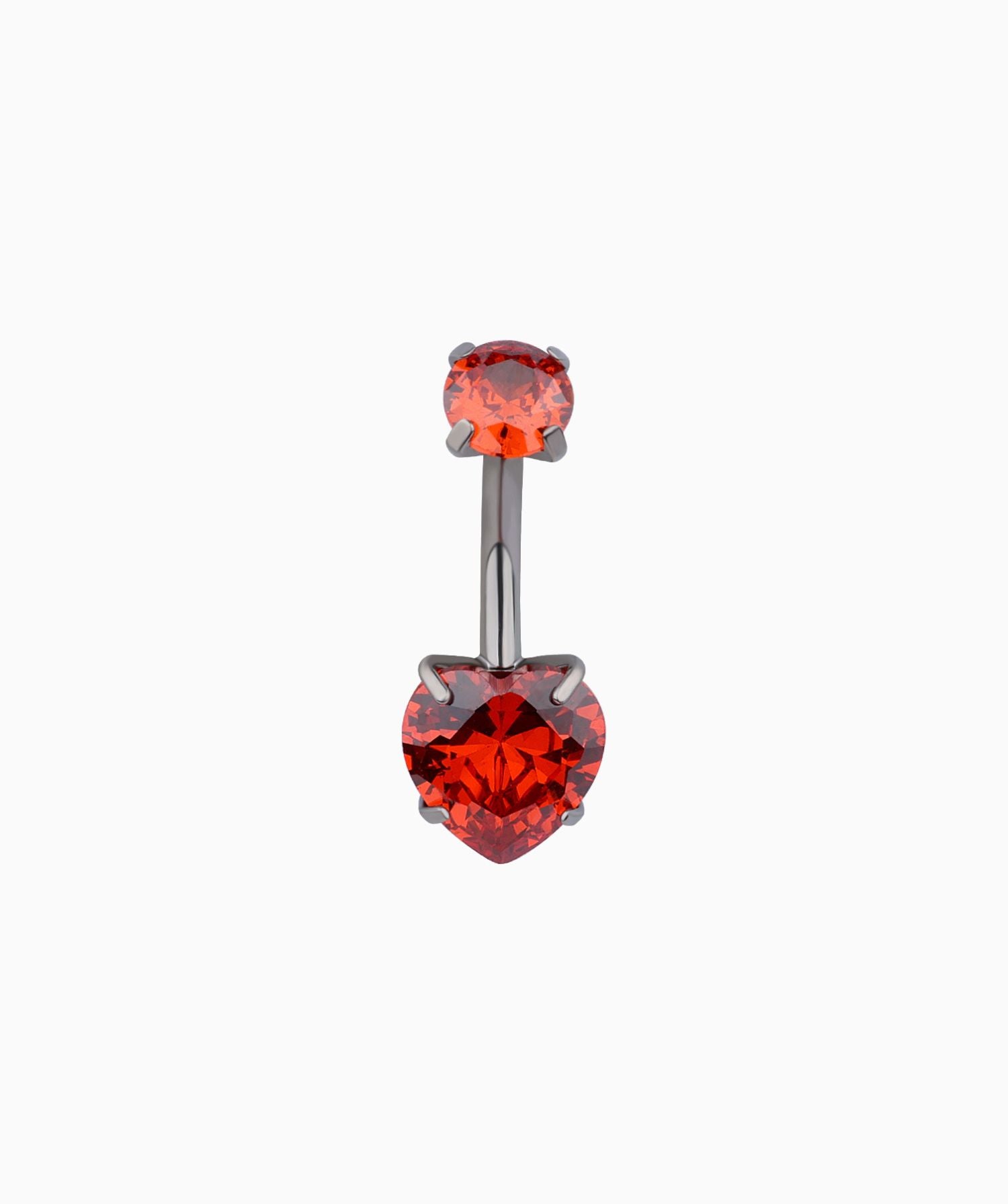 Titanium Heart Belly Ring - OumoJewelry