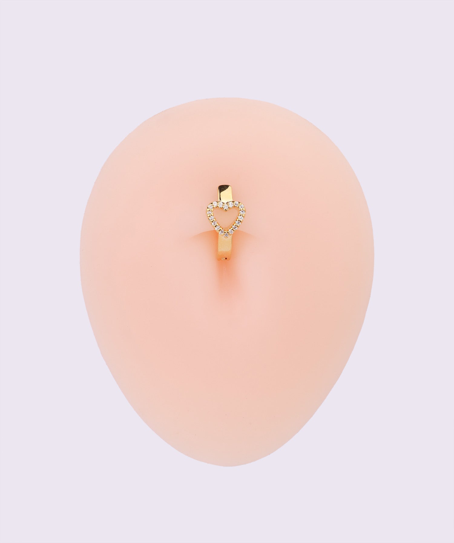 Hollow Heart Belly Clicker - OumoJewelry