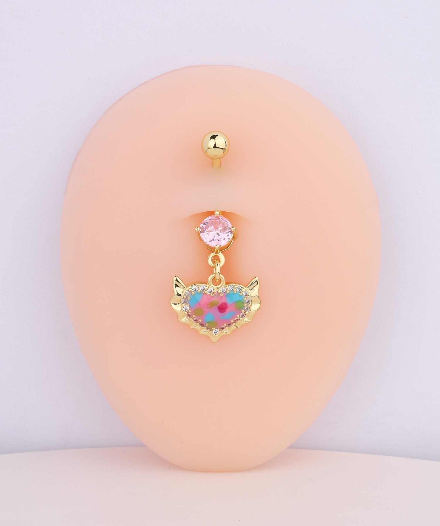 Beautiful Heart Belly Ring - OumoJewelry