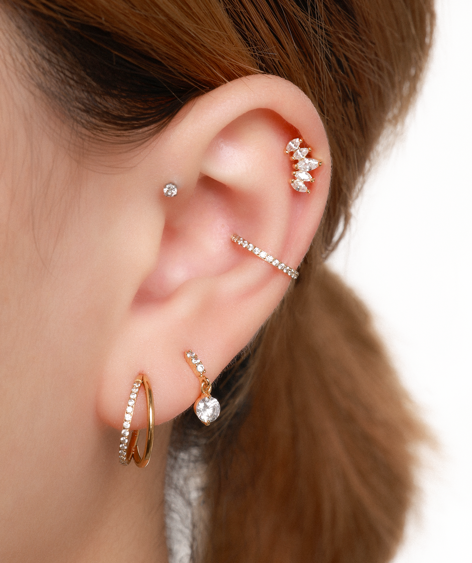 Crown Flatback Stud - OumoJewelry