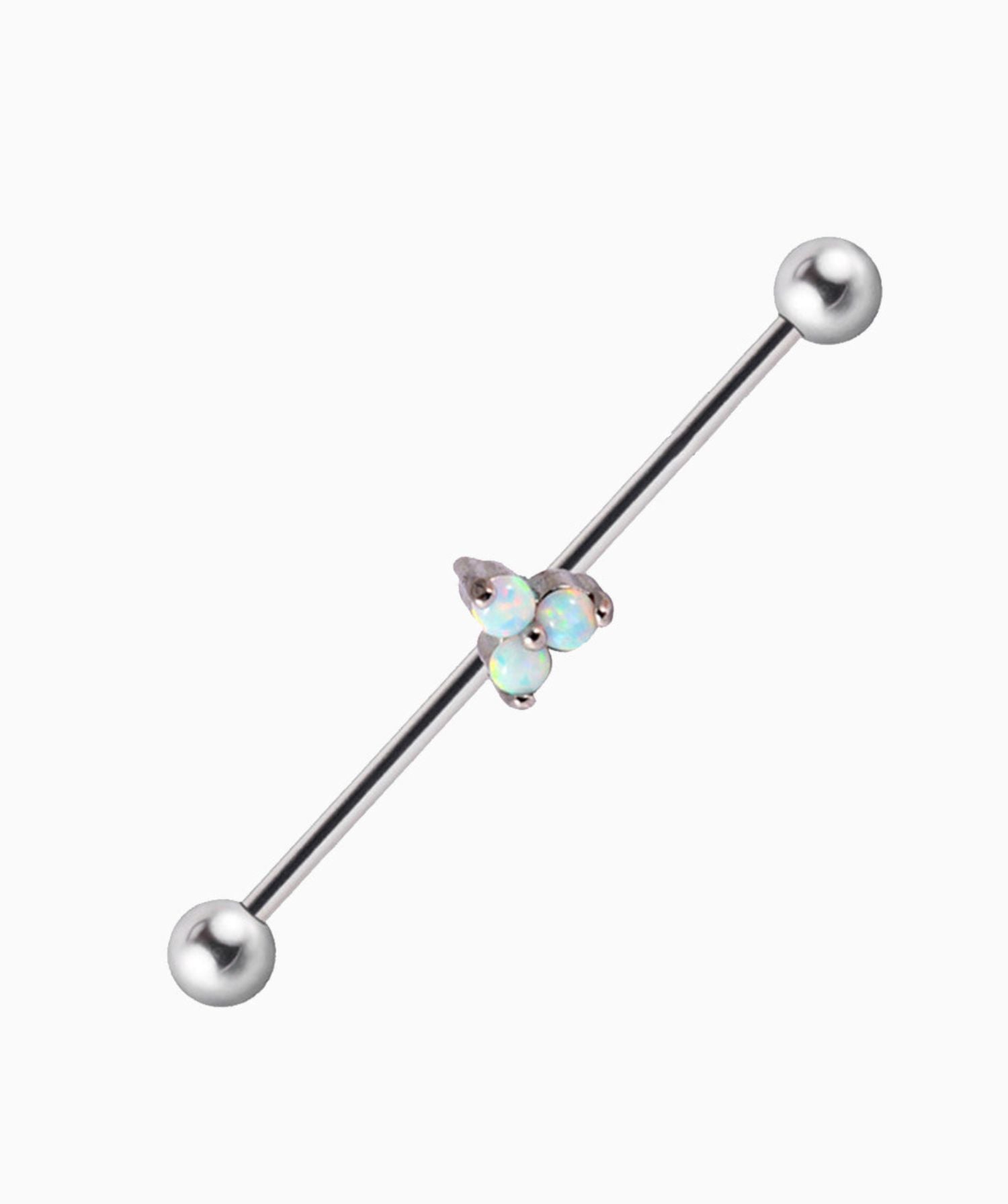 Titanium Opal Hazy Industrial Barbell - OumoJewelry