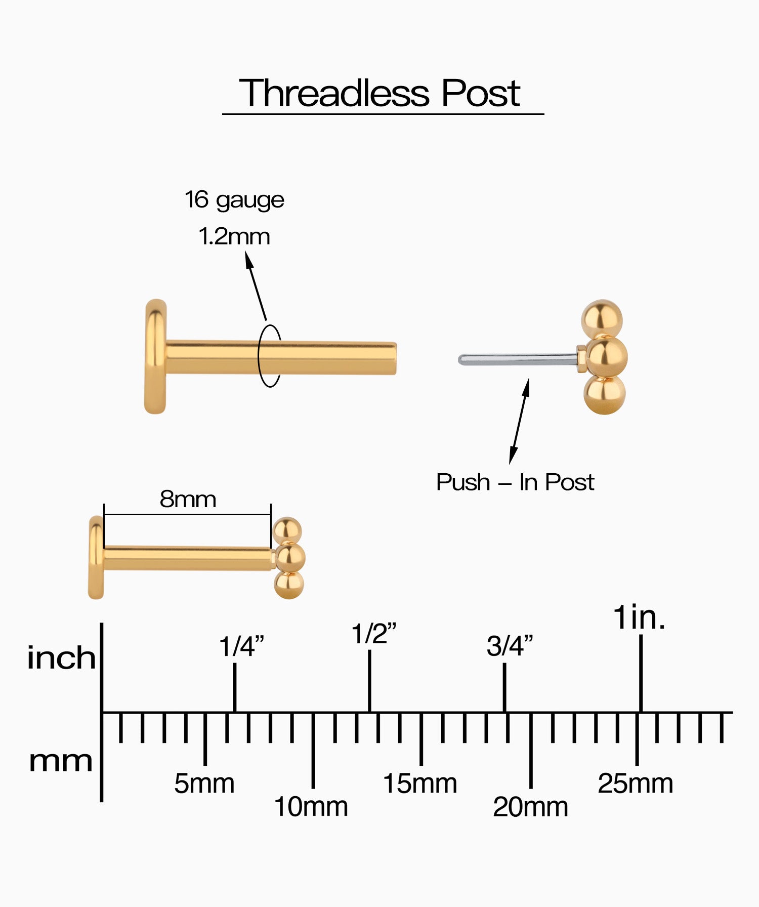 Basic Flatback Stud - OumoJewelry