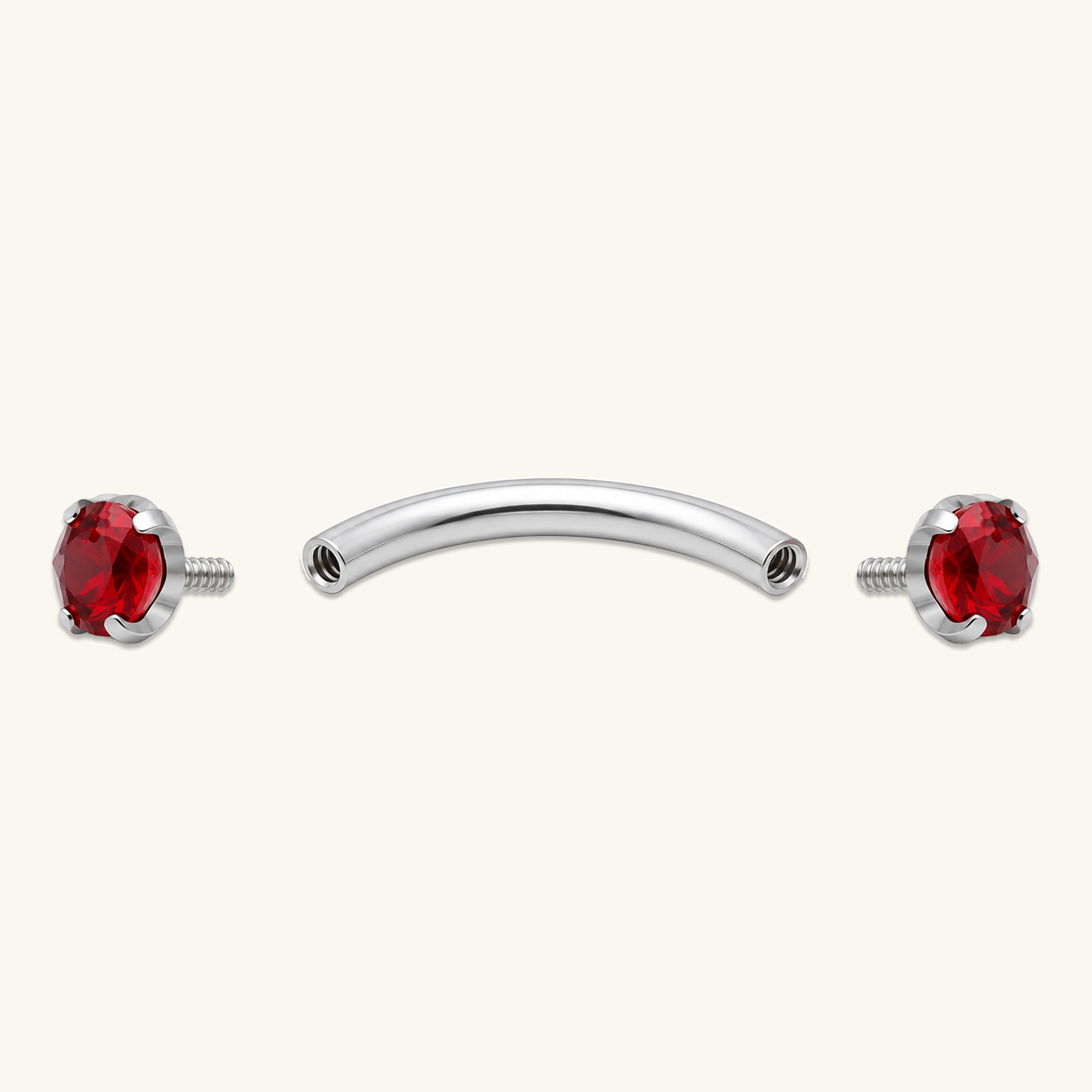 Charm Gem Curved Barbell