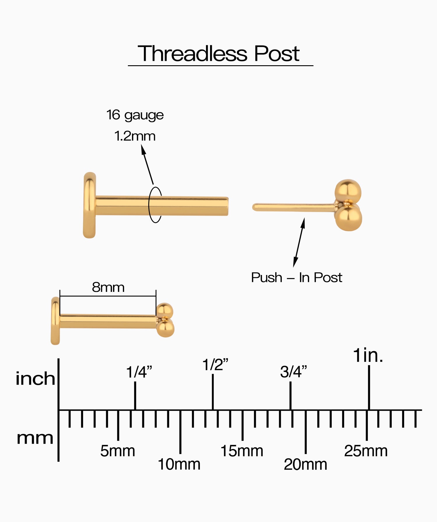 Basic Flatback Stud - OumoJewelry