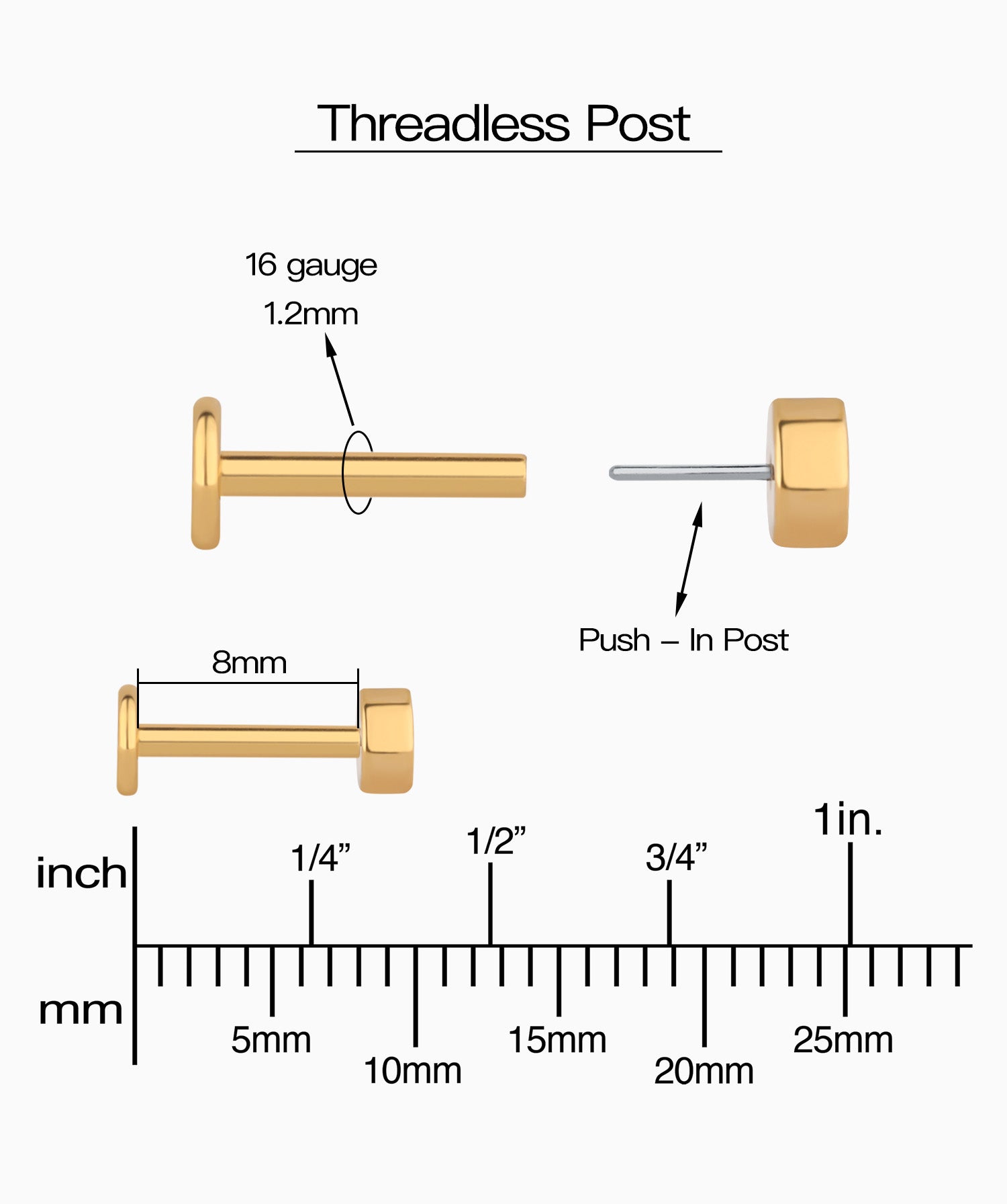 Basic Simple Flatback Stud - OumoJewelry