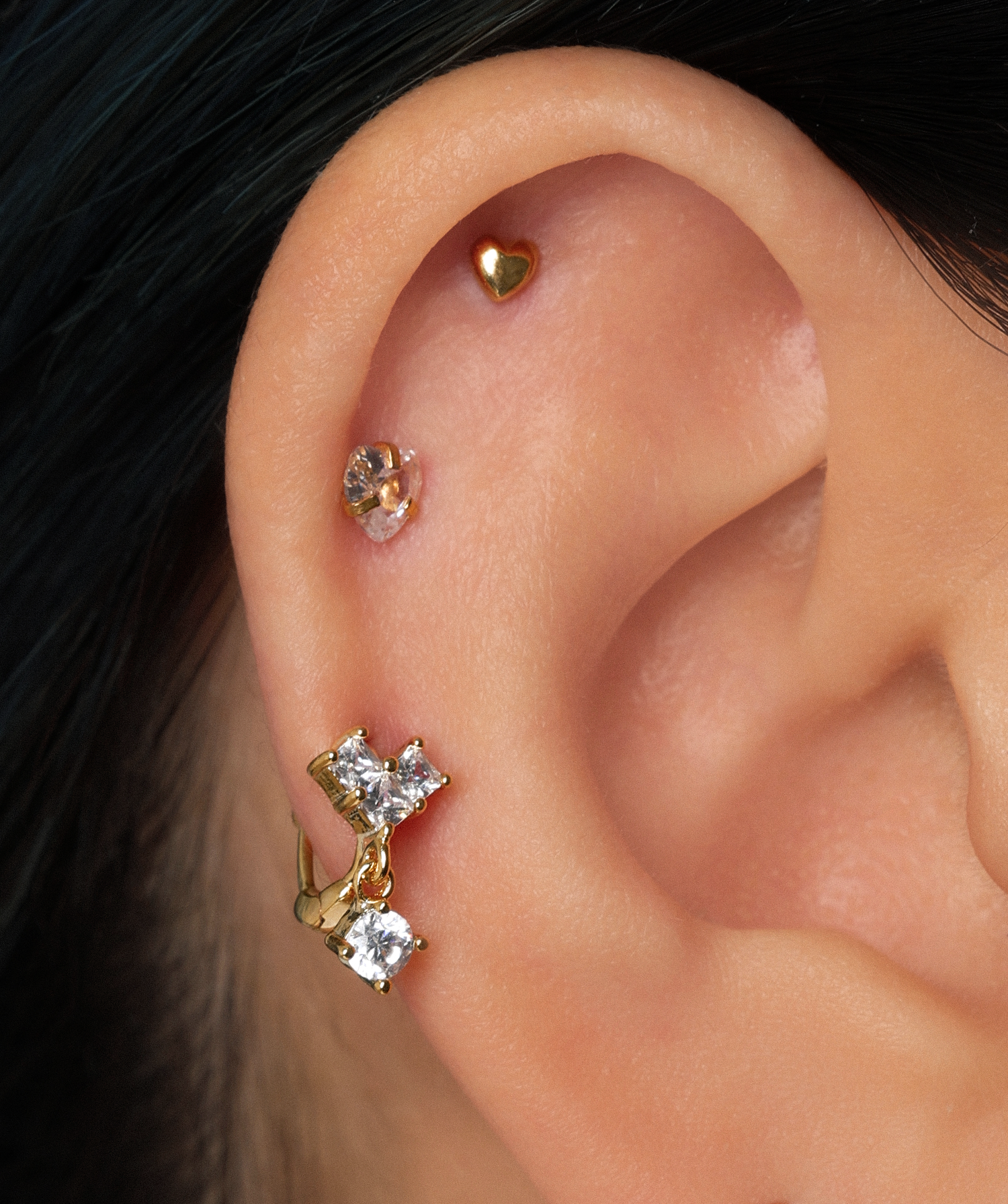 Heart Helix Hoop - OumoJewelry