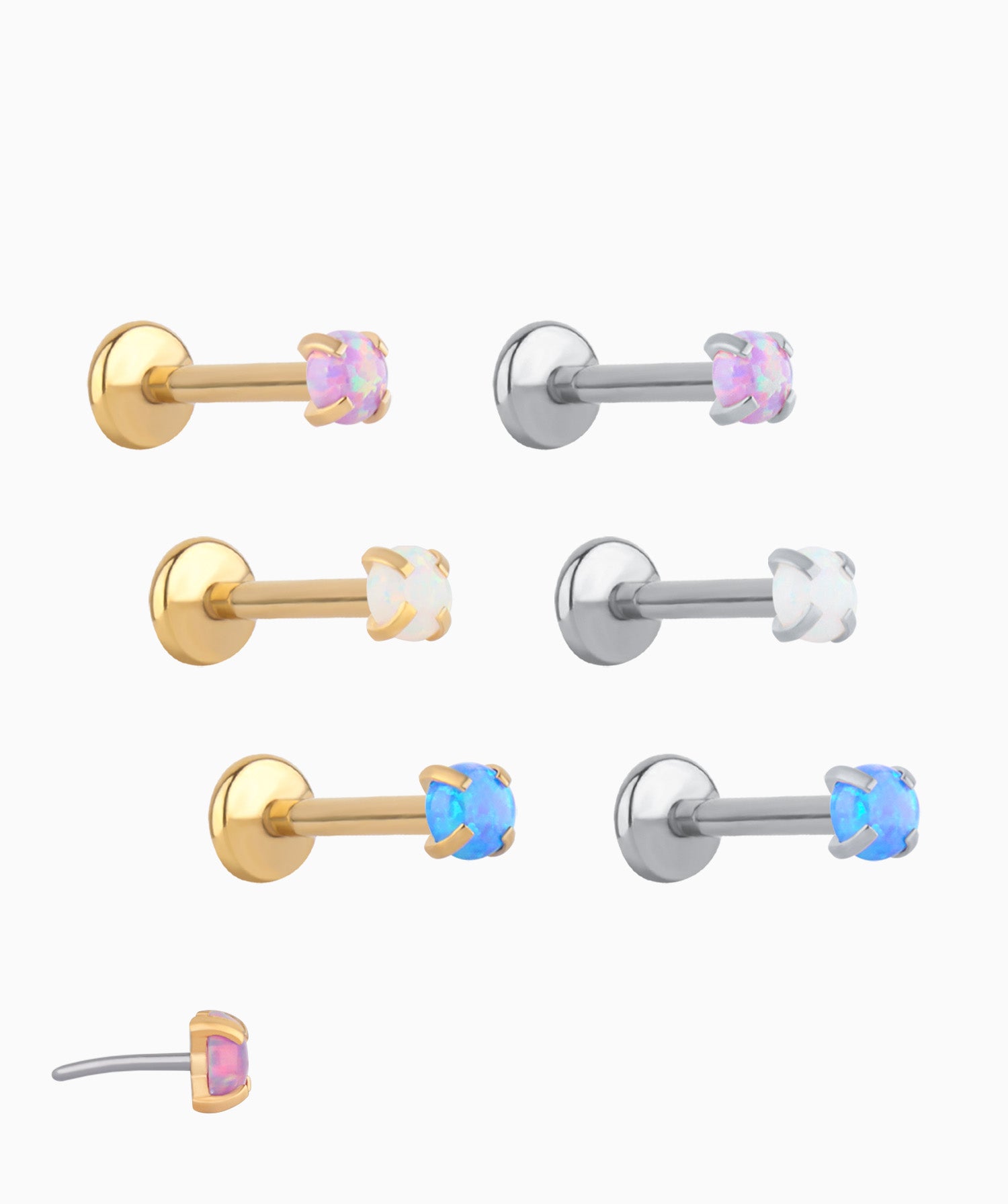 Charm Opal Flatback Stud - OumoJewelry