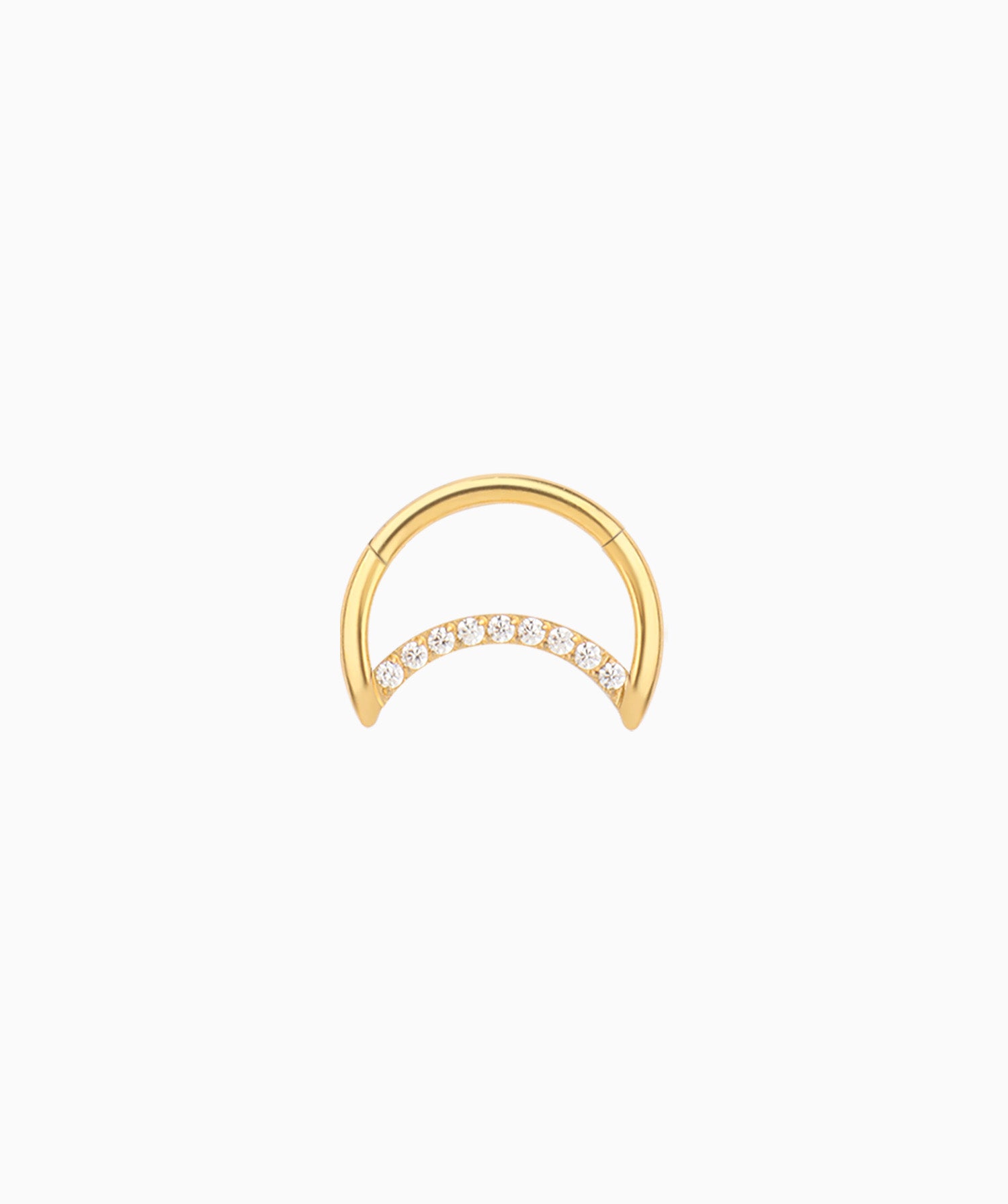 Shining Crescent Clicker Hoop - OumoJewelry