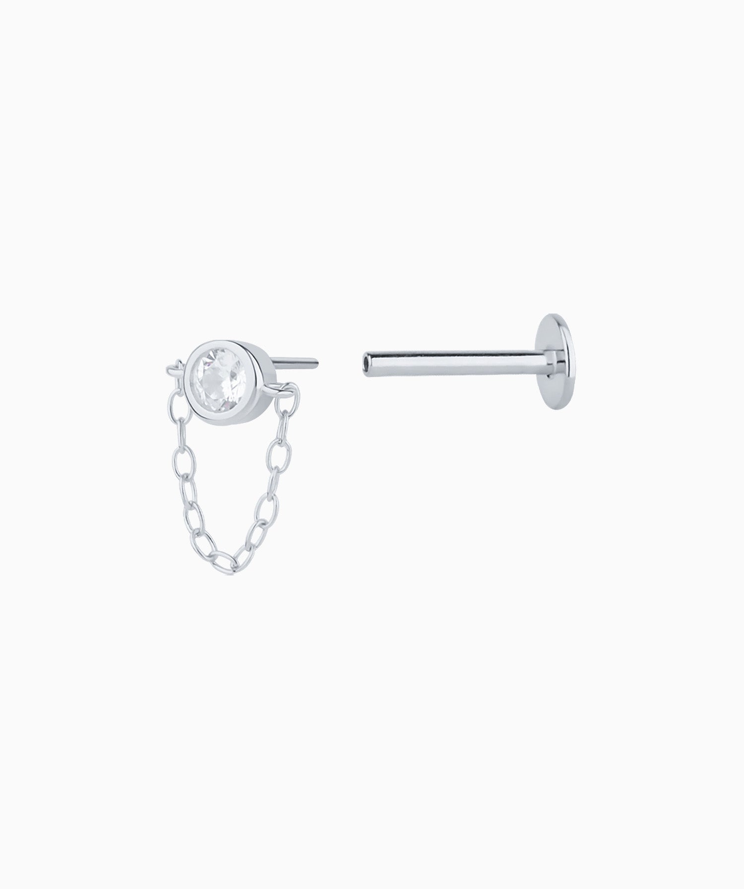Sparkling Gemstone Chain Flatback Stud - OumoJewelry