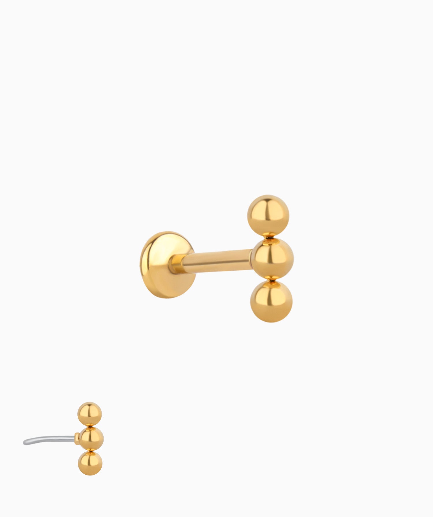 Basic Threadless Flatback Stud - OumoJewelry