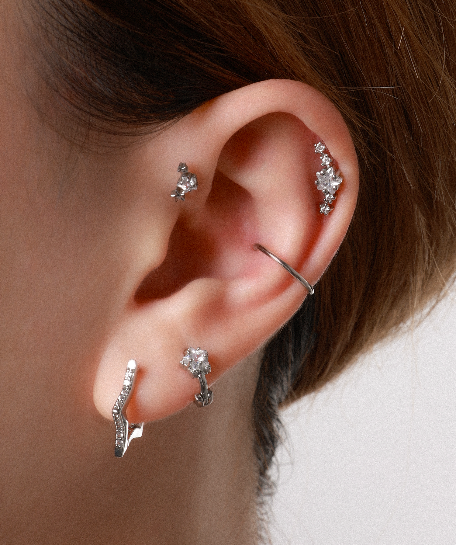 Dazzling Star Flatback Stud - OumoJewelry