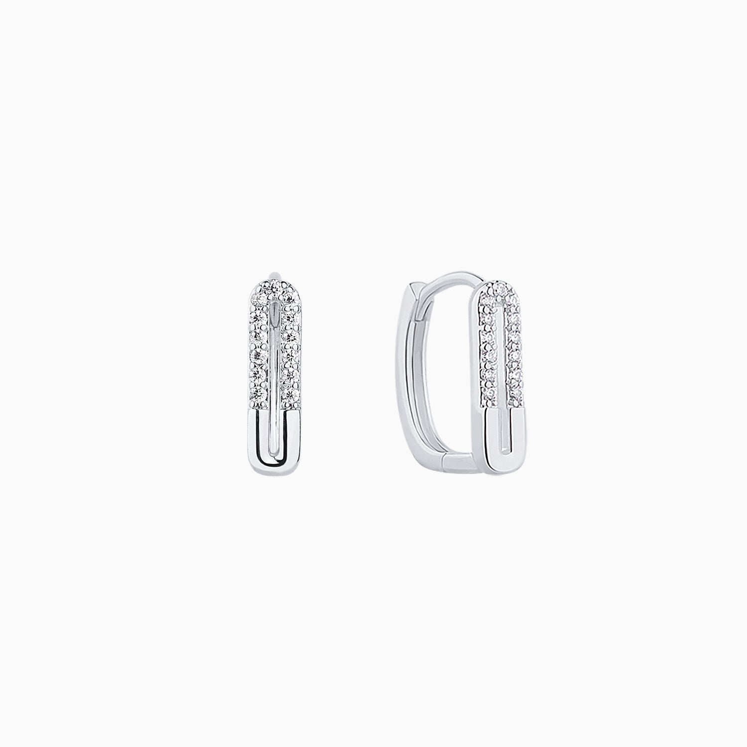 Paper Clip Hoops - Brass - Oumo Jewelry