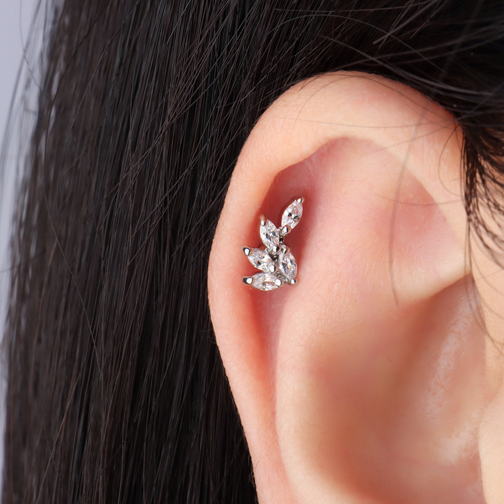 Marquise Wing Stud - OhmoJewelry