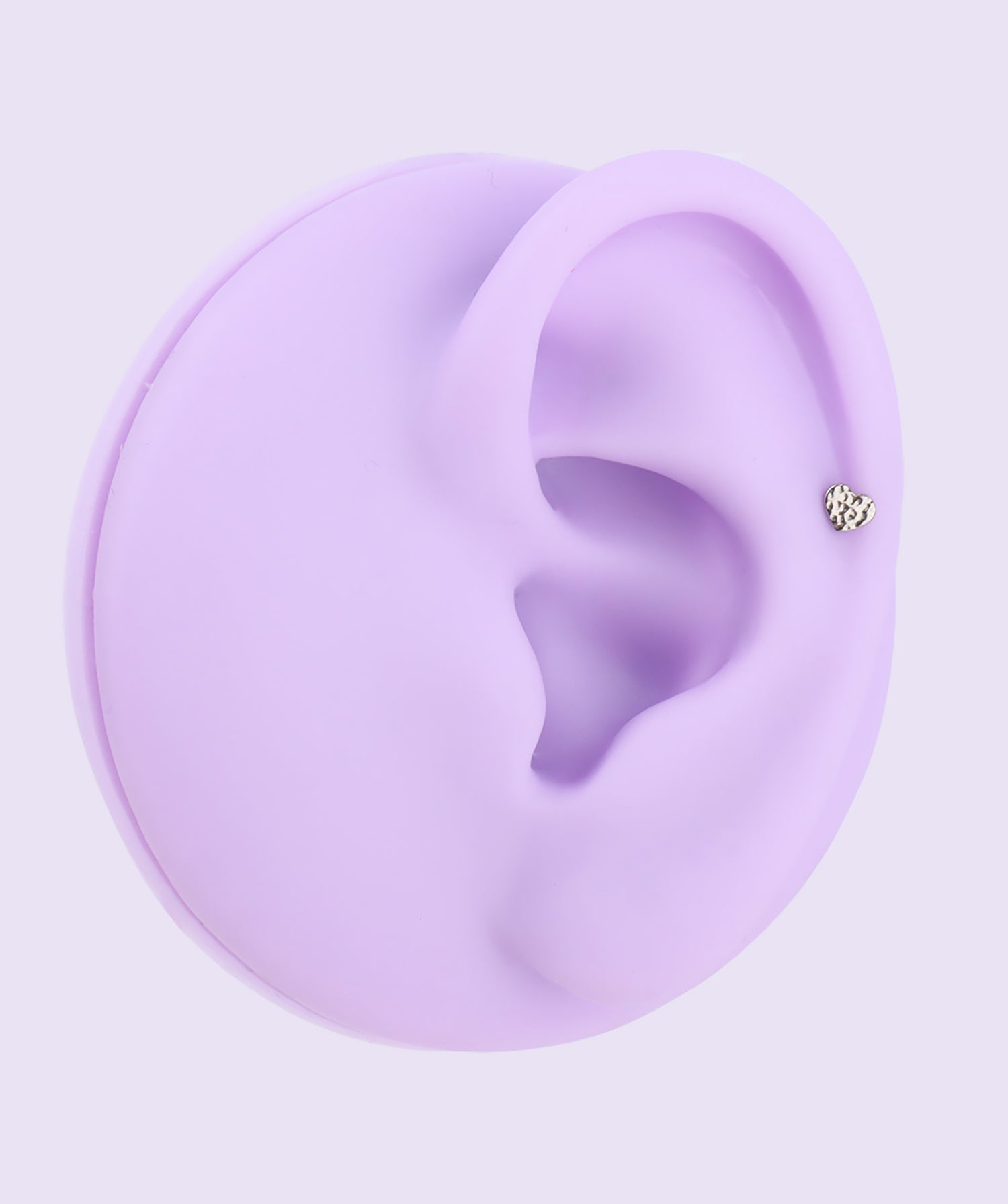 Titanium Heart Flatback Stud - OumoJewelry
