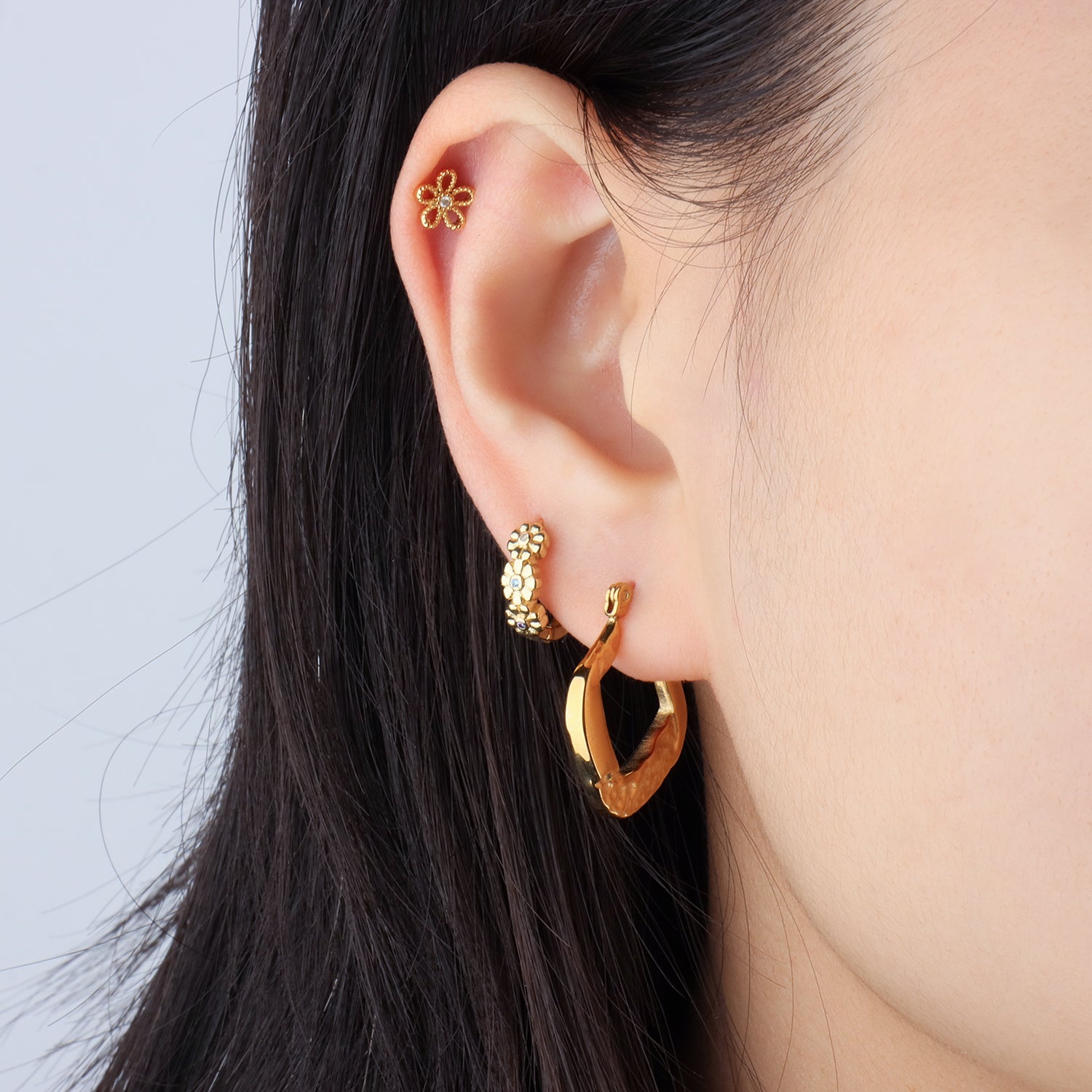 Unique Hoops - Stainless Steel - Oumo Jewelry