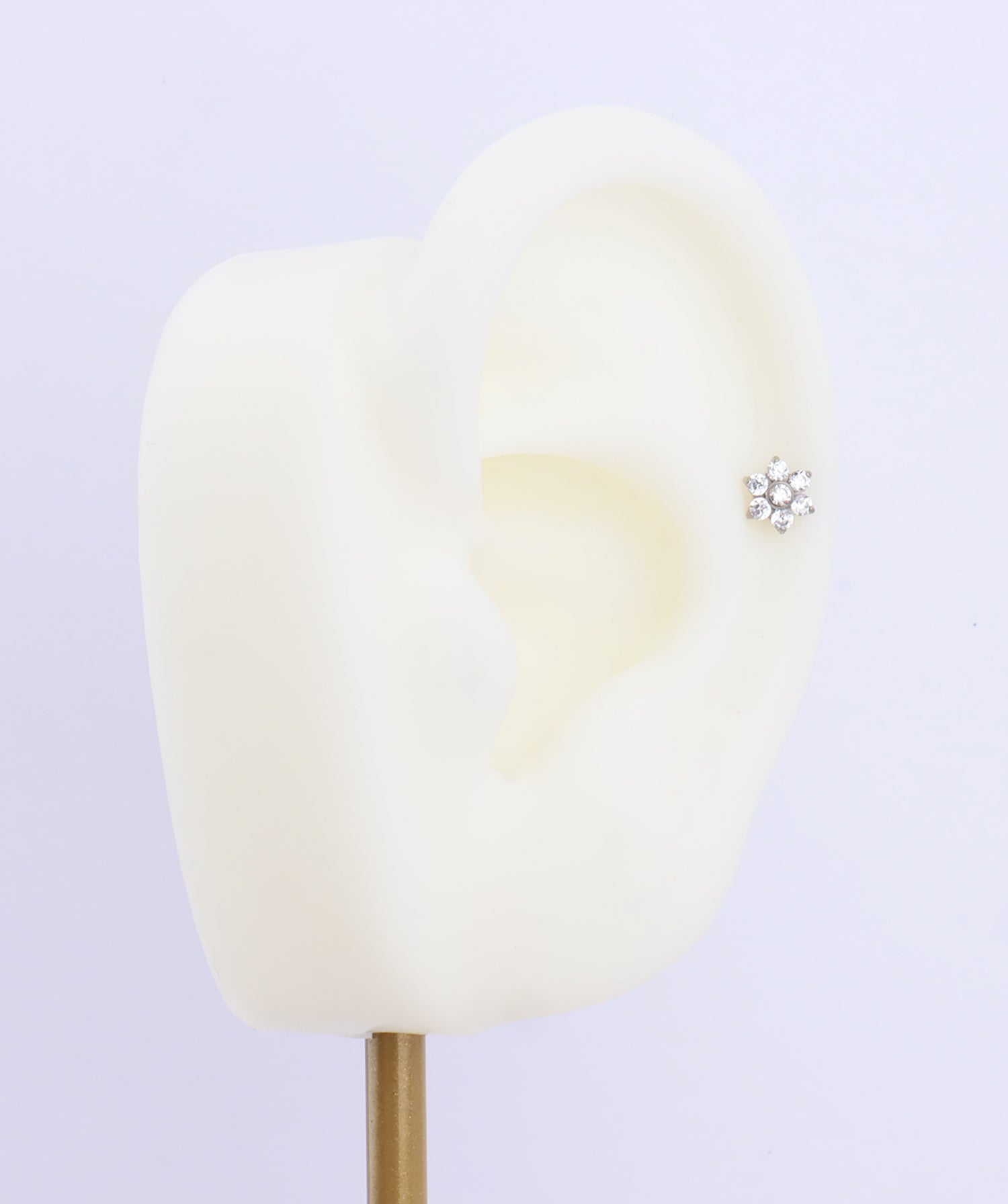 Titanium Flower Flatback Stud - OumoJewelry