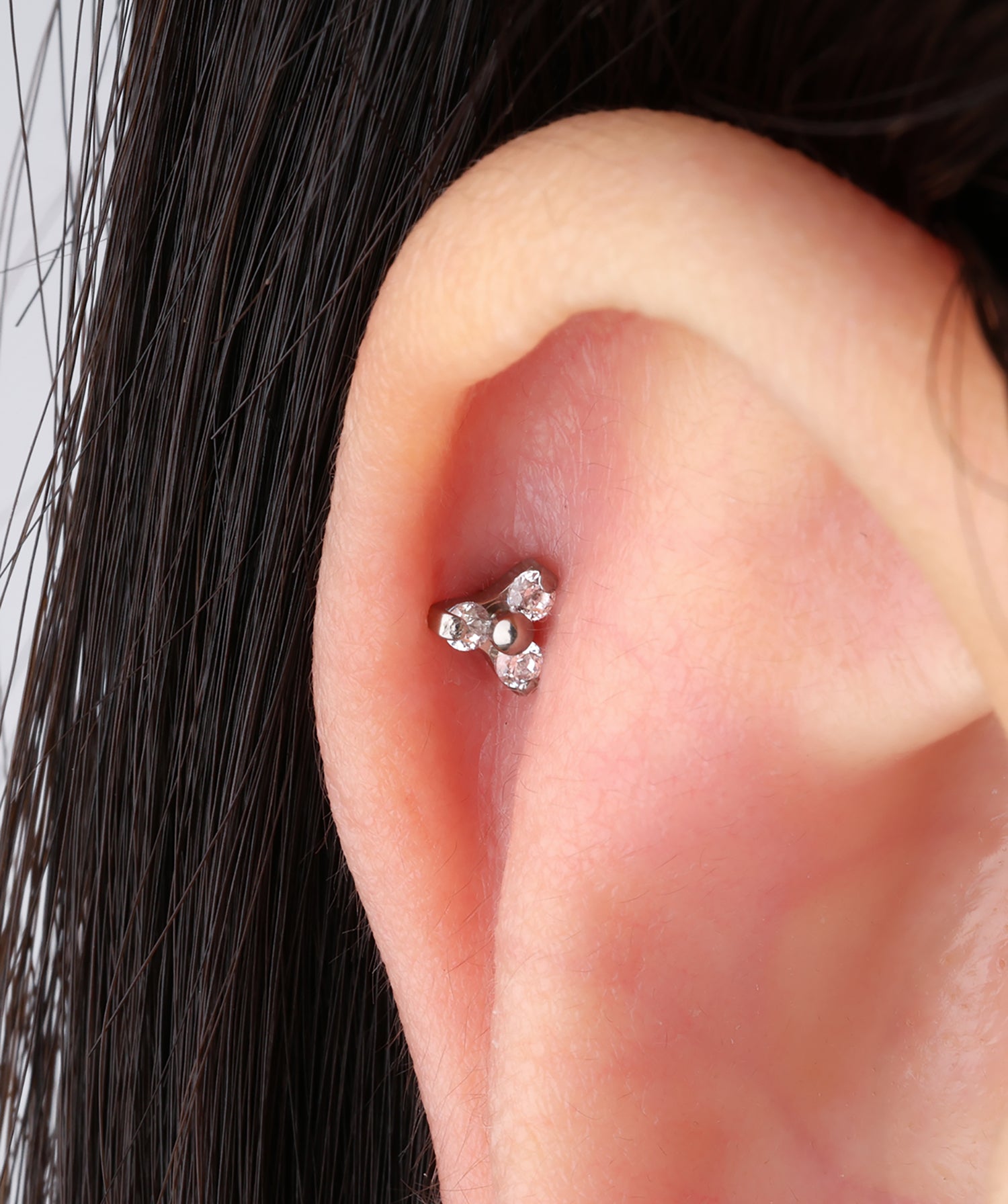 Titanium Gemstone Flatback Stud - OumoJewelry