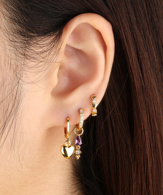 Purple Water Drop Charm - OumoJewelry