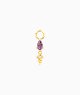 Purple Water Drop Charm - OumoJewelry