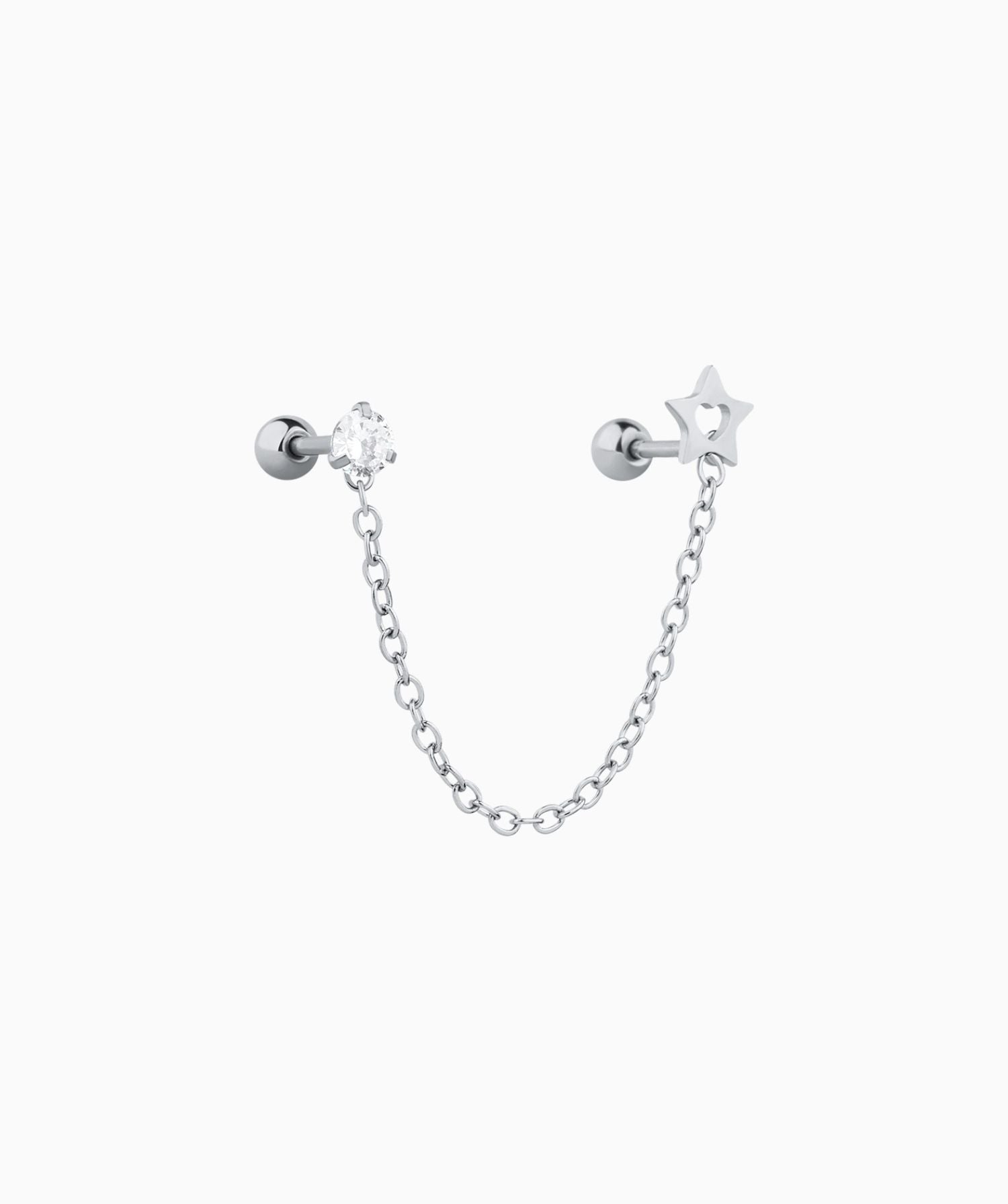 Star Love Chain Earring - OumoJewelry