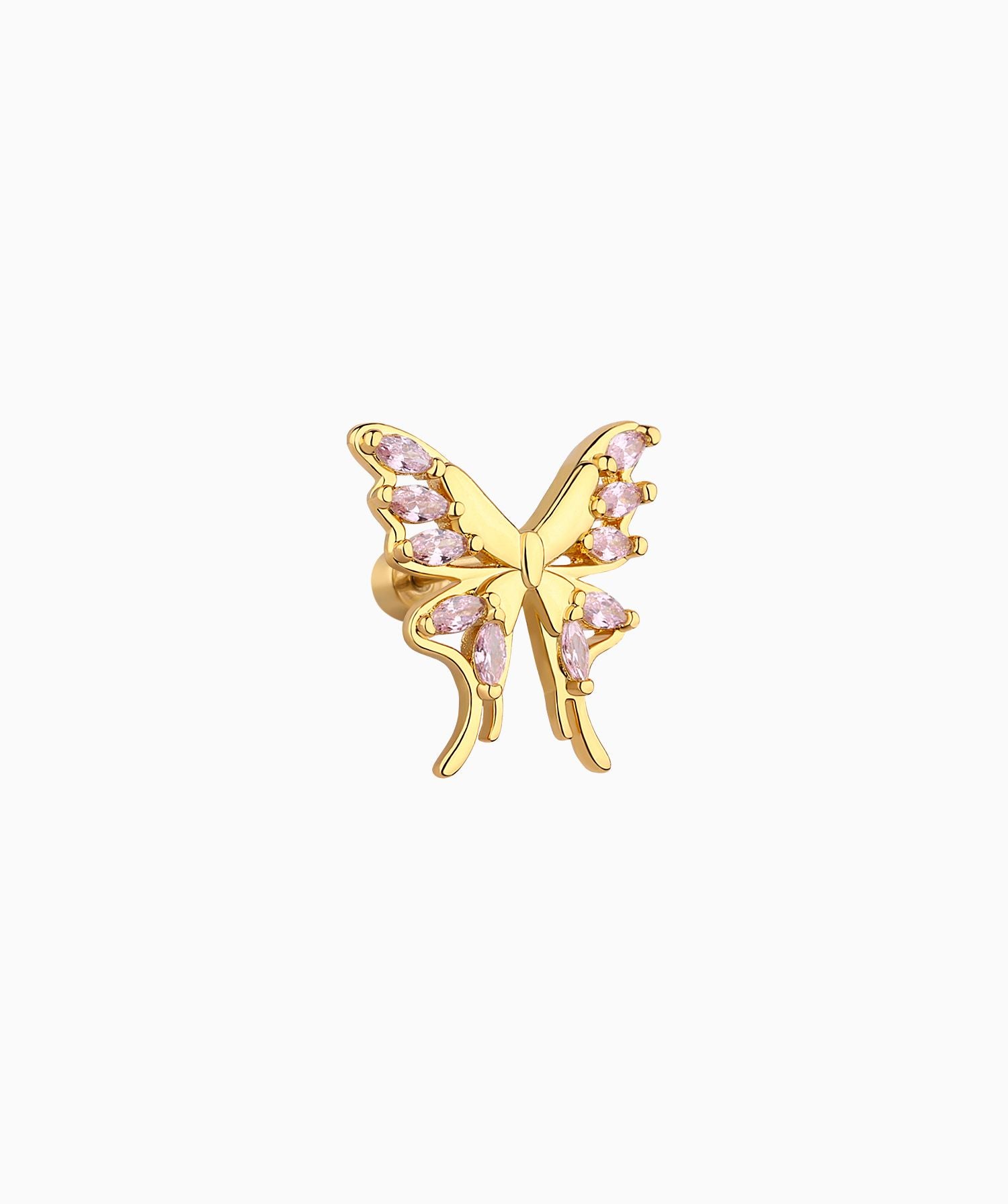 Charm Butterfly Flatback Stud - OumoJewelry