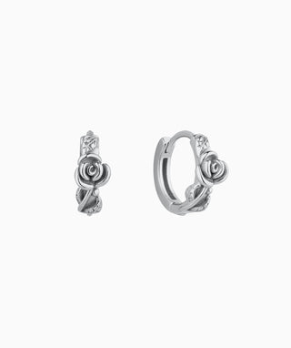 Vintage Rose Flower Hoops - OumoJewelry