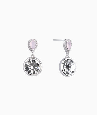 Pink Gemstone Drop Earrings - OumoJewelry