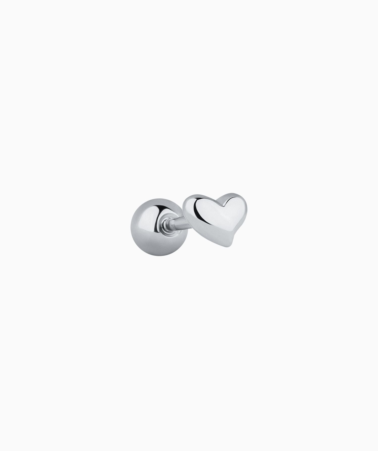 Playful Love Stud - Stainless Steel - Upper Lobe, Helix, Flat - Oumo Jewelry