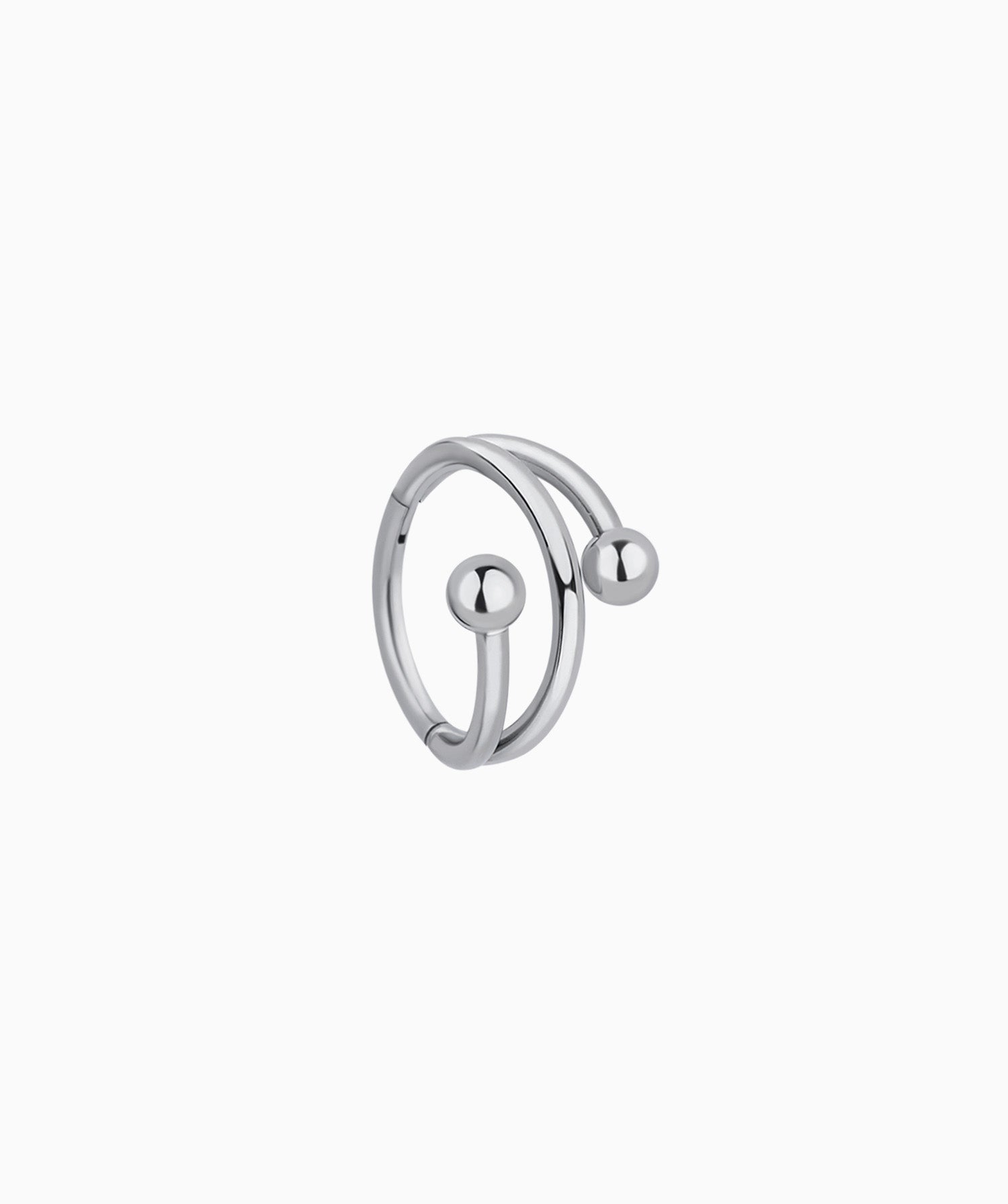 Cool Titanium Clicker Hoop - OumoJewelry