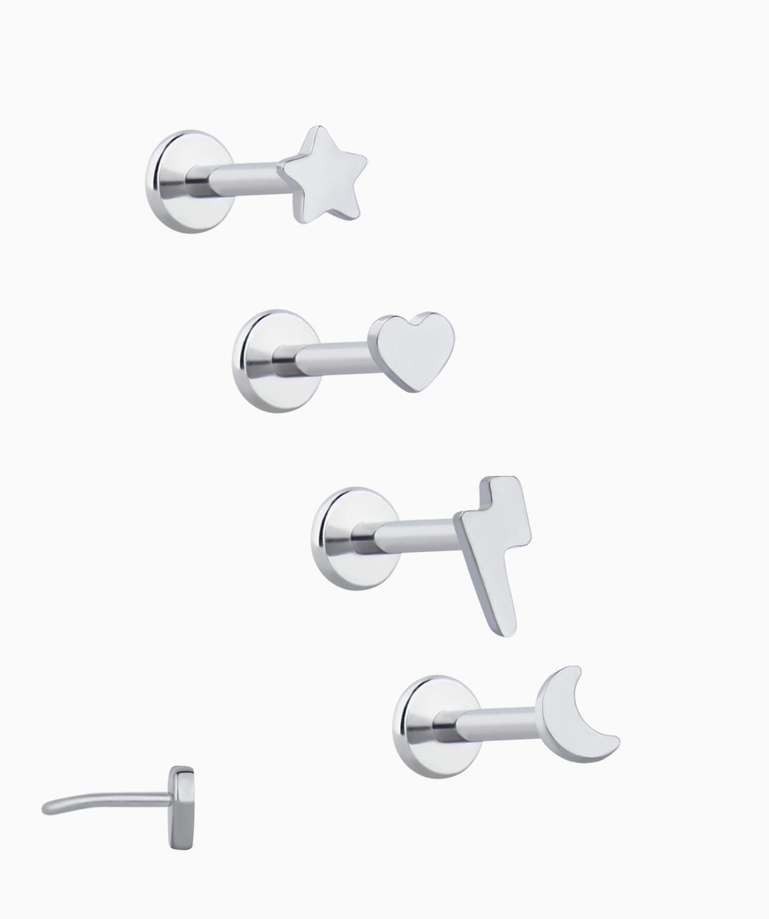 Titanium Galaxy Flatback Stud - OumoJewelry