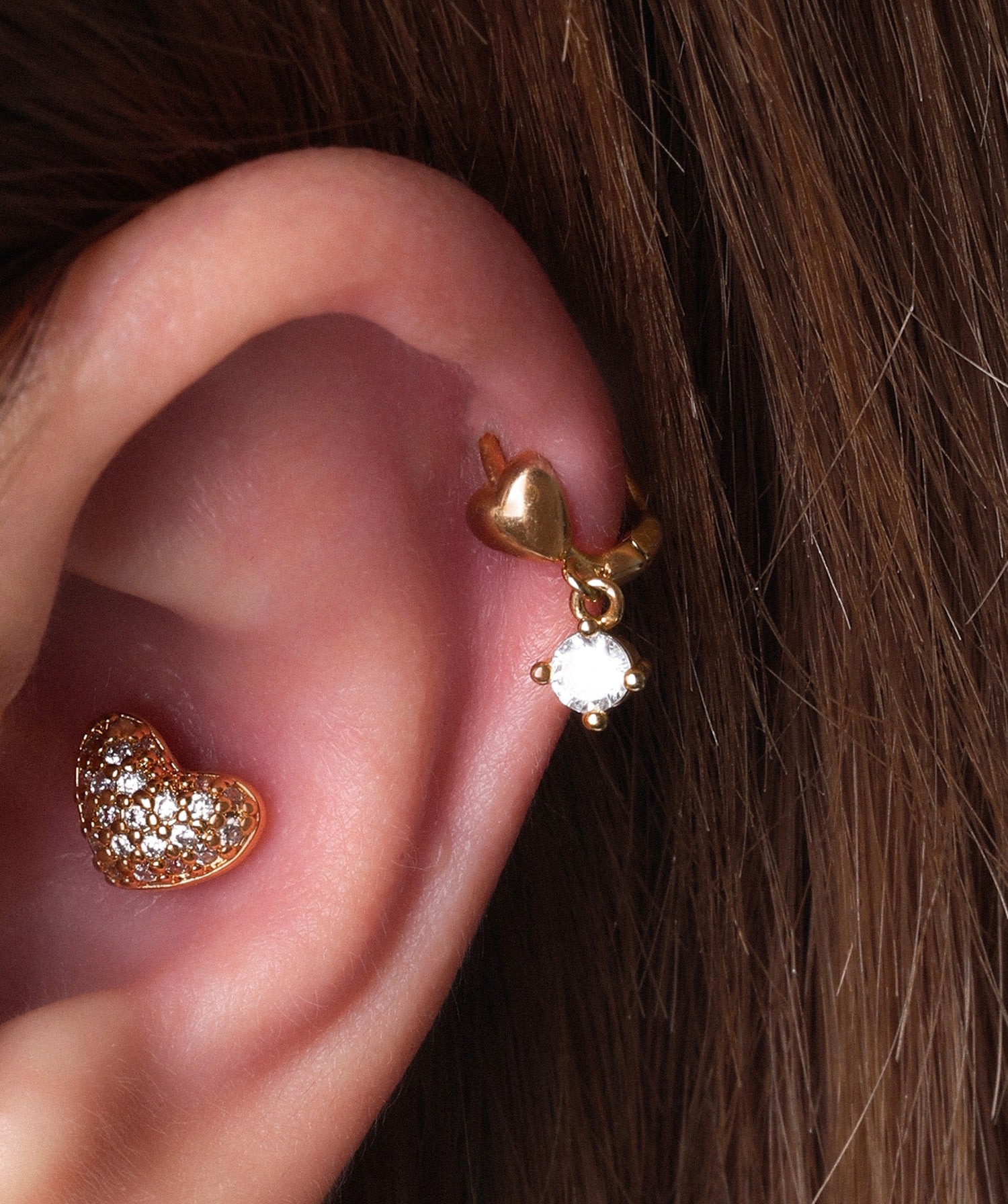 Heart Helix Hoop - OumoJewelry