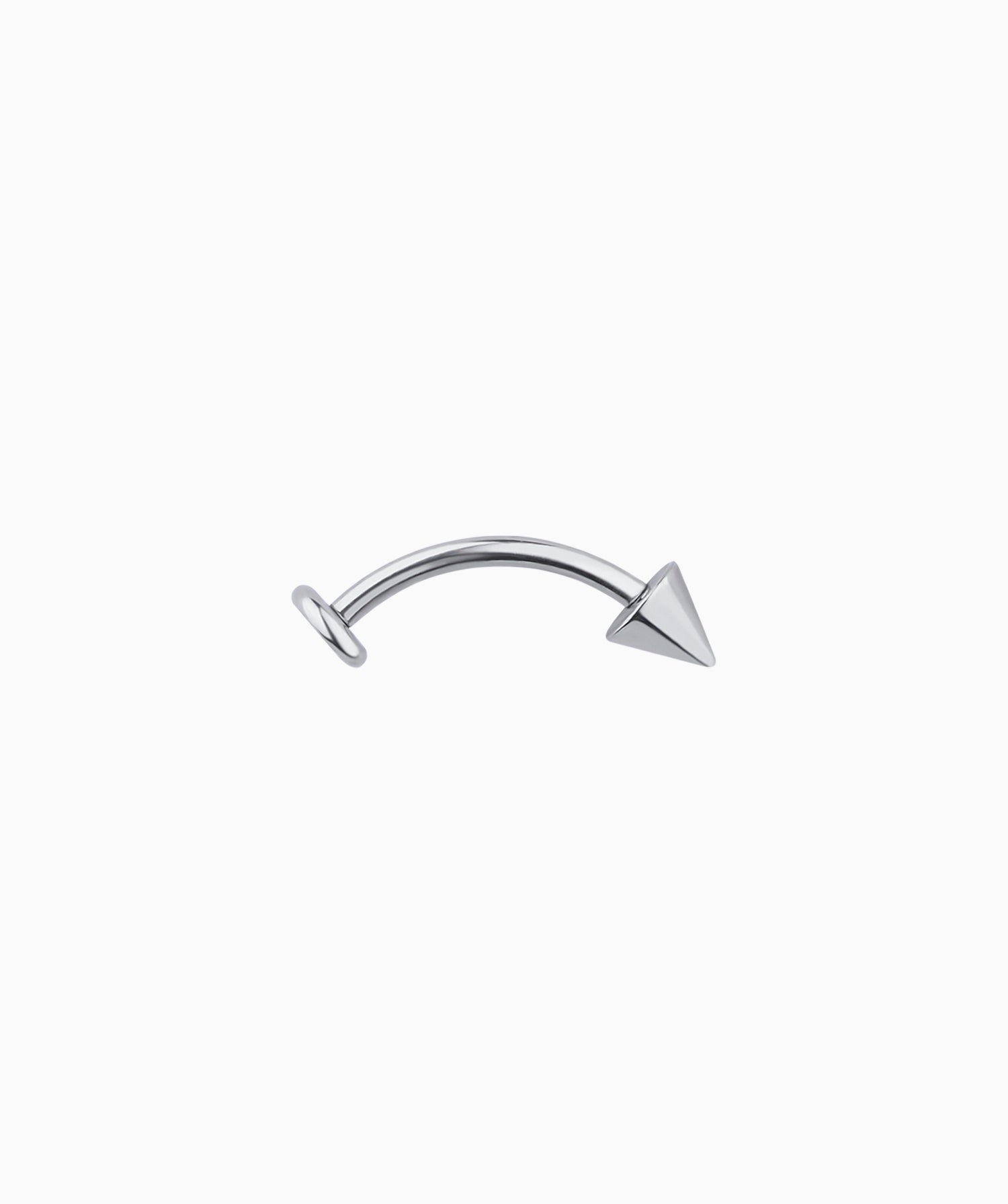 Titanium Cone Flatback Curved Barbell - OumoJewelry