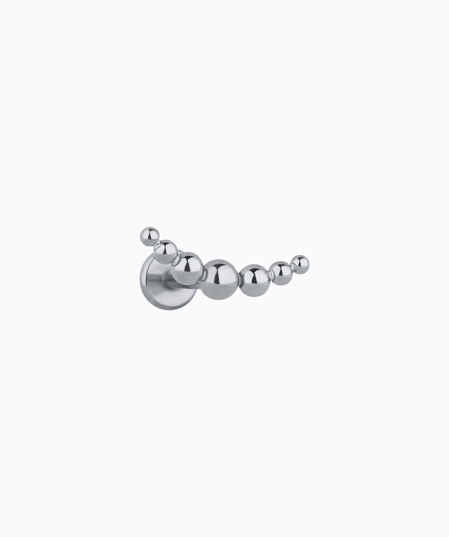 Curved Ball Flatback Stud - OumoJewelry