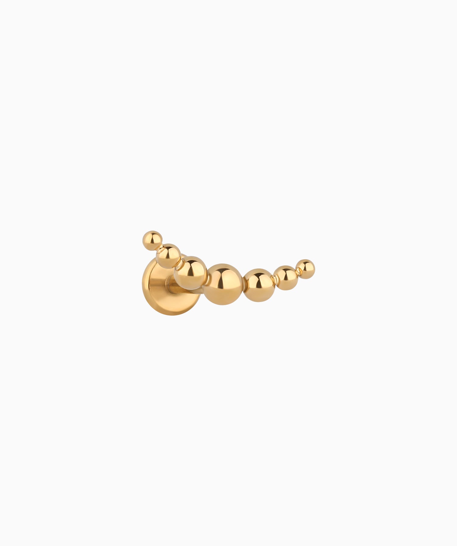 Curved Ball Flatback Stud - OumoJewelry