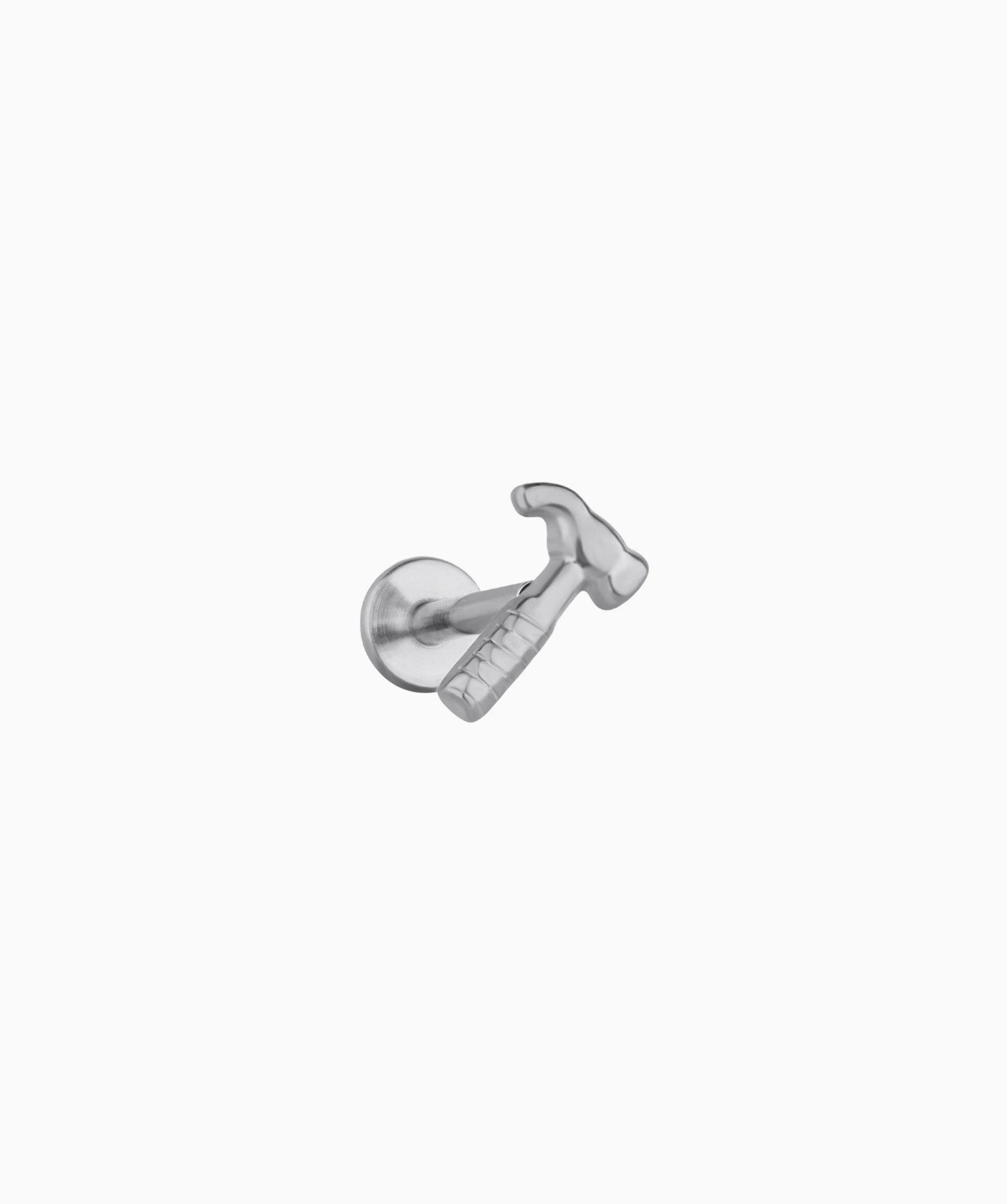 Titanium Hammer Flatback Stud - OumoJewelry