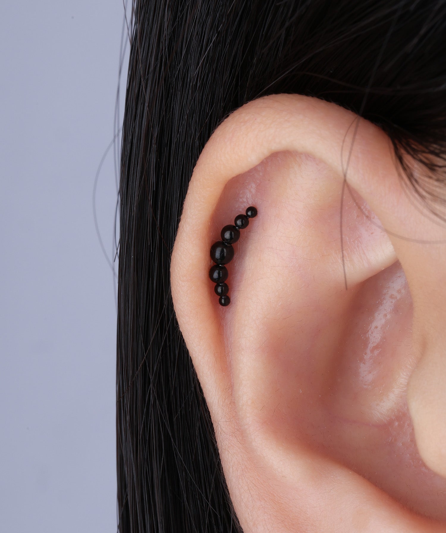 Curved Ball Flatback Stud - OumoJewelry