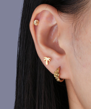 🌴 Coconut Tree Stud - OumoJewelry