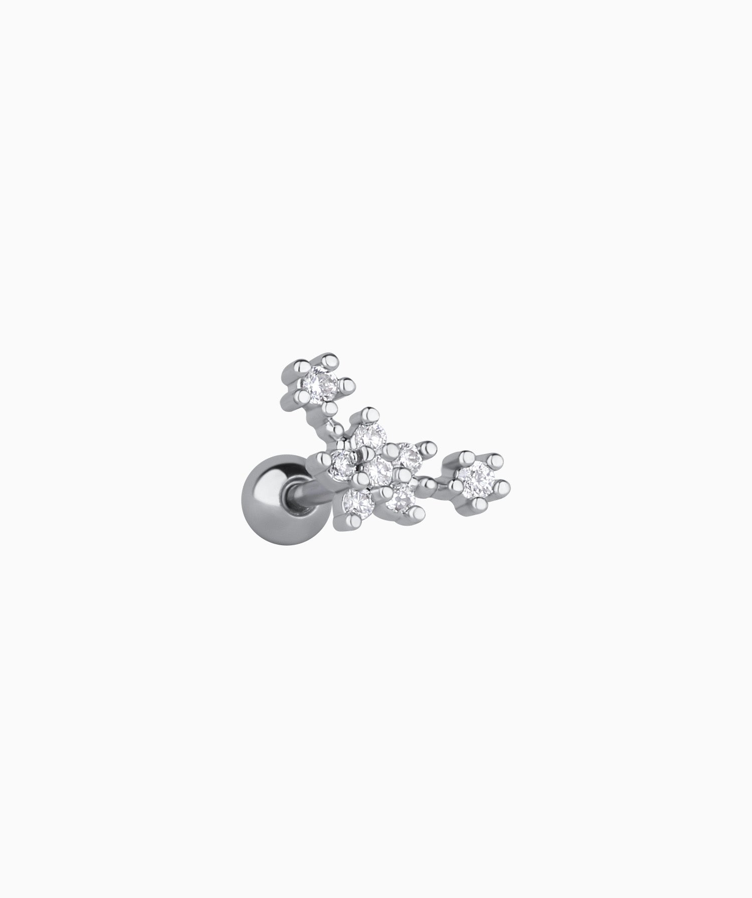 Delicate Small Flower Stud - Stainless Steel - Upper Lobe, Helix, Flat - Oumo Jewelry
