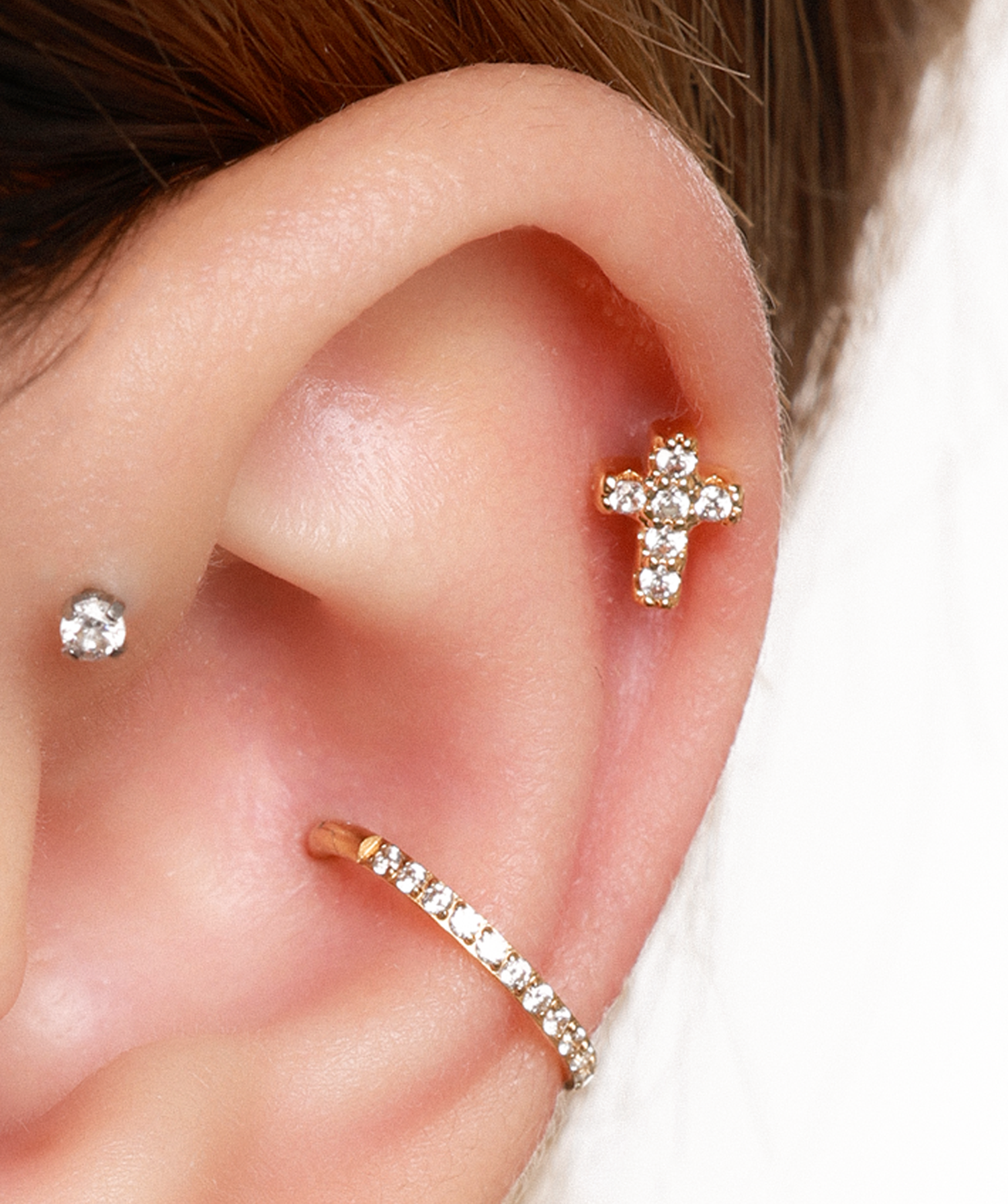 Petite Cross Stud - OumoJewelry