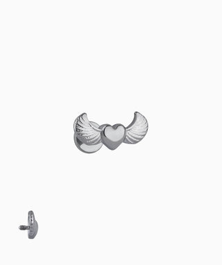Titanium Love Wing Flatback Stud - OumoJewelry