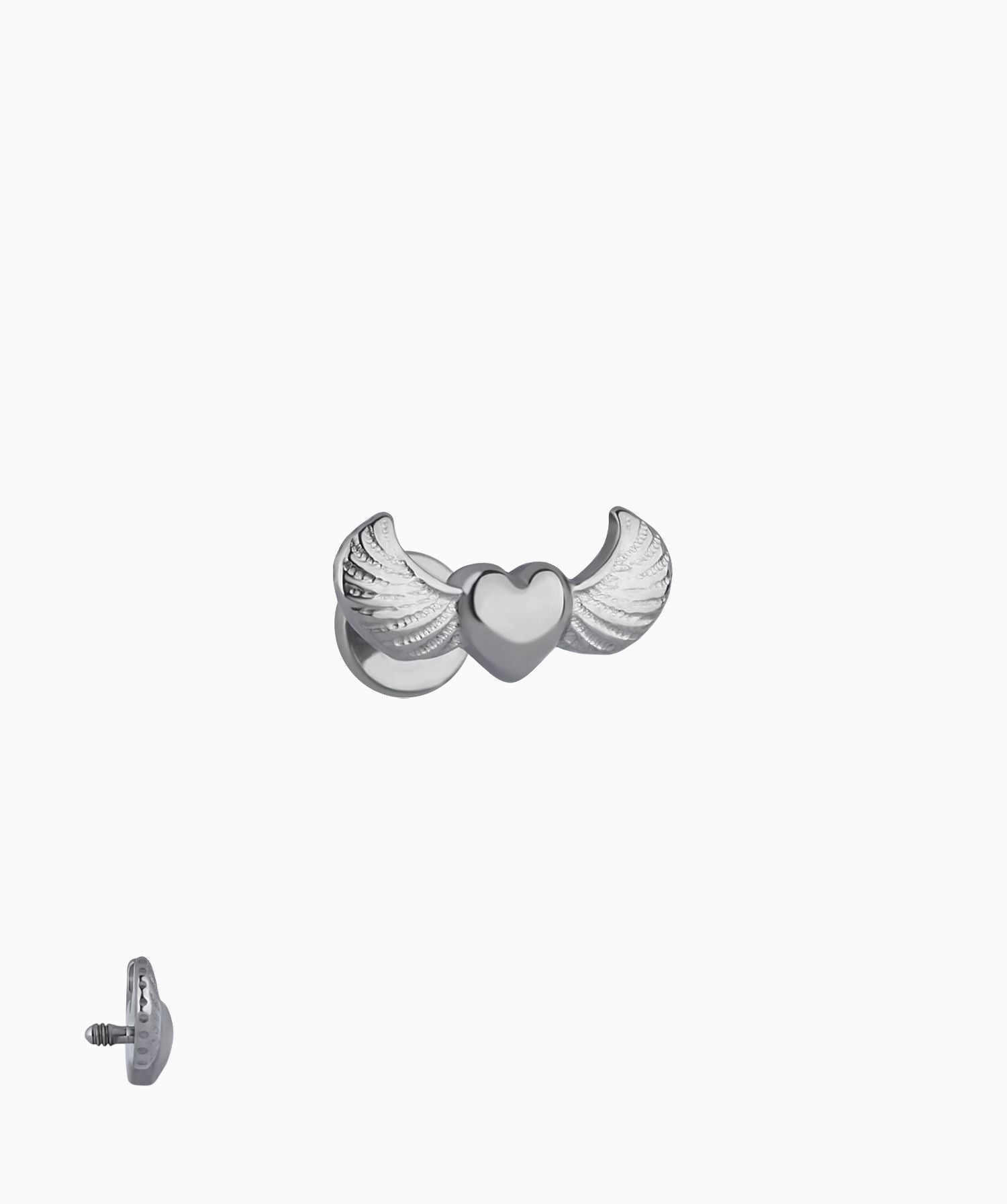 Titanium Love Wing Flatback Stud - OumoJewelry