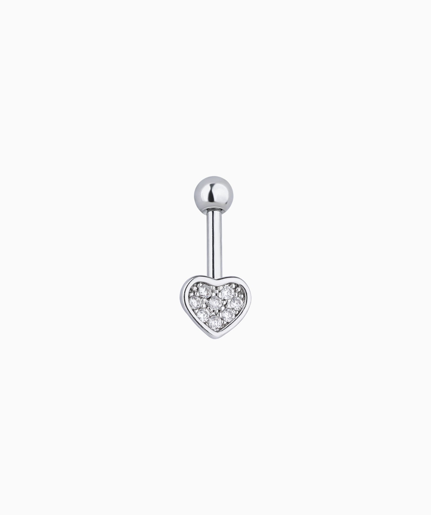 Heart Vertical Helix Stud - OumoJewelry