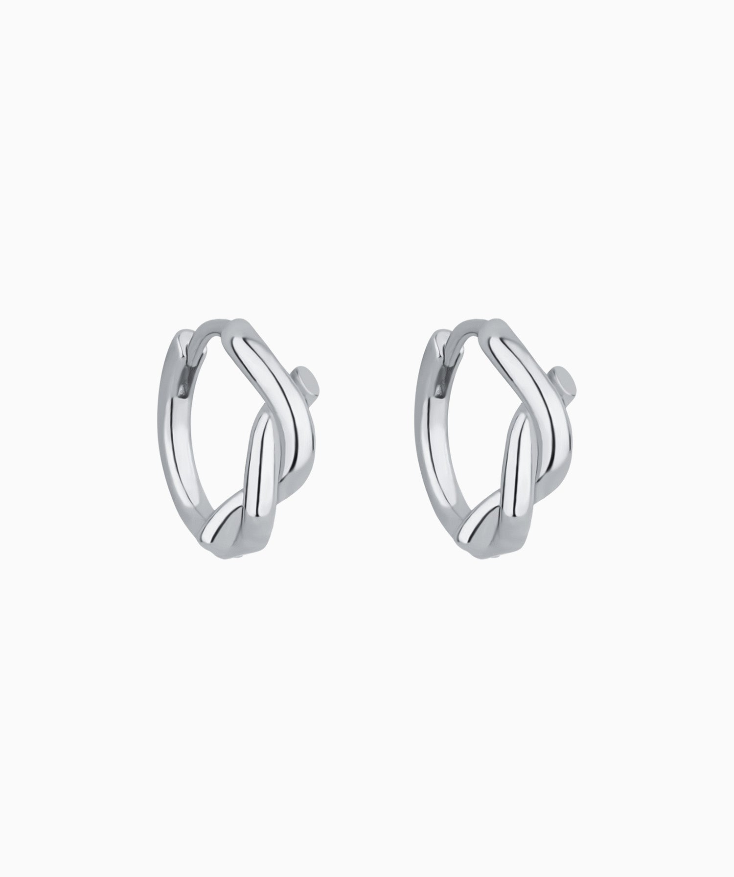 Knot Hoops - Brass - Oumo Jewelry