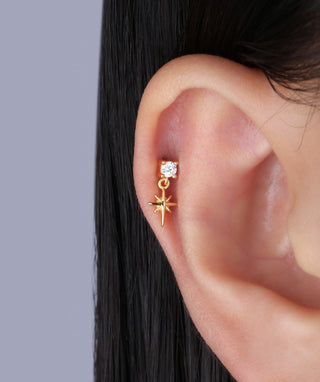 Octagonal Star Flatback Drop - OumoJewelry