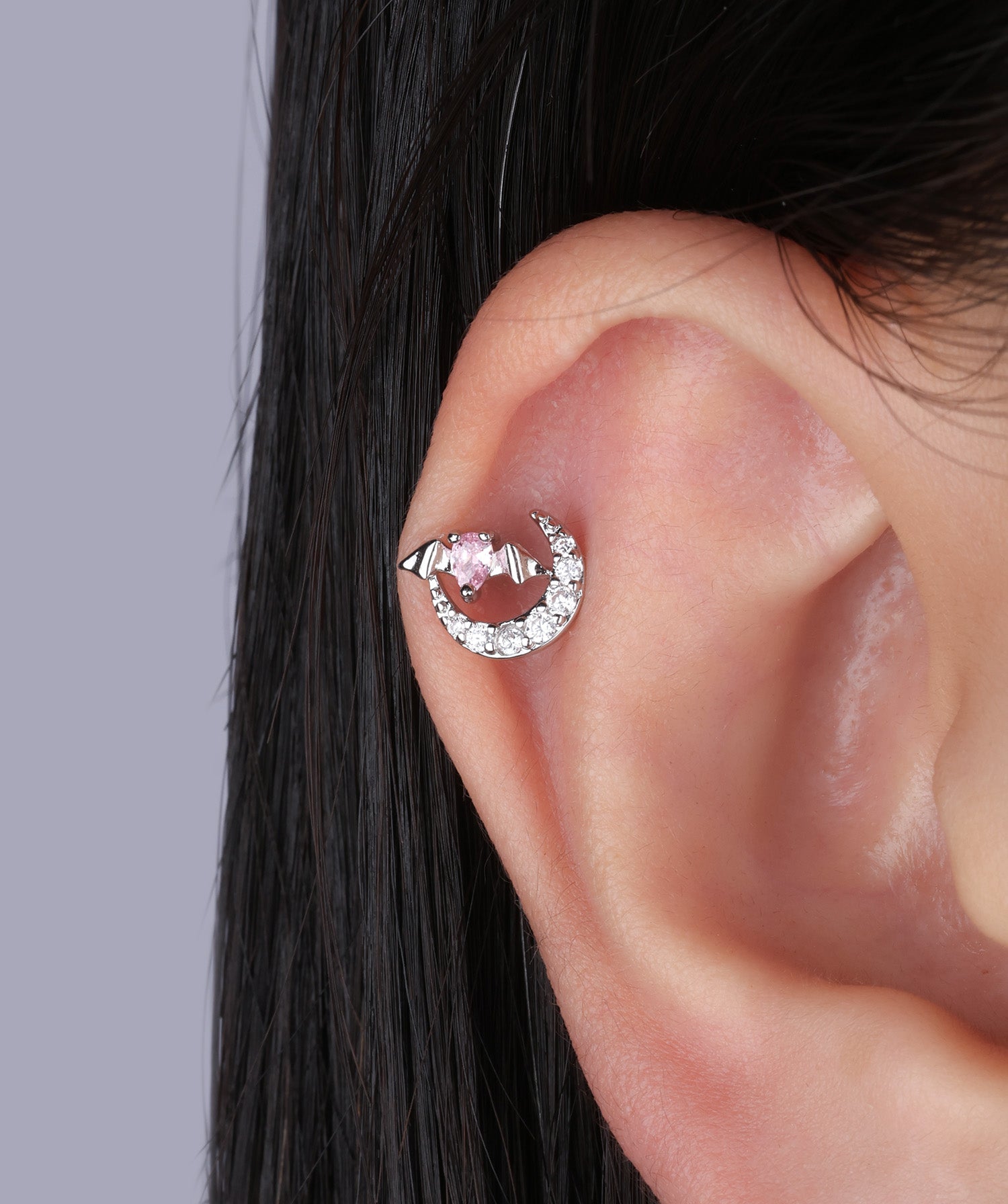 Moon Bat Stud - OumoJewelry