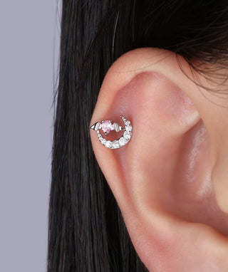 Moon Bat Stud - OumoJewelry